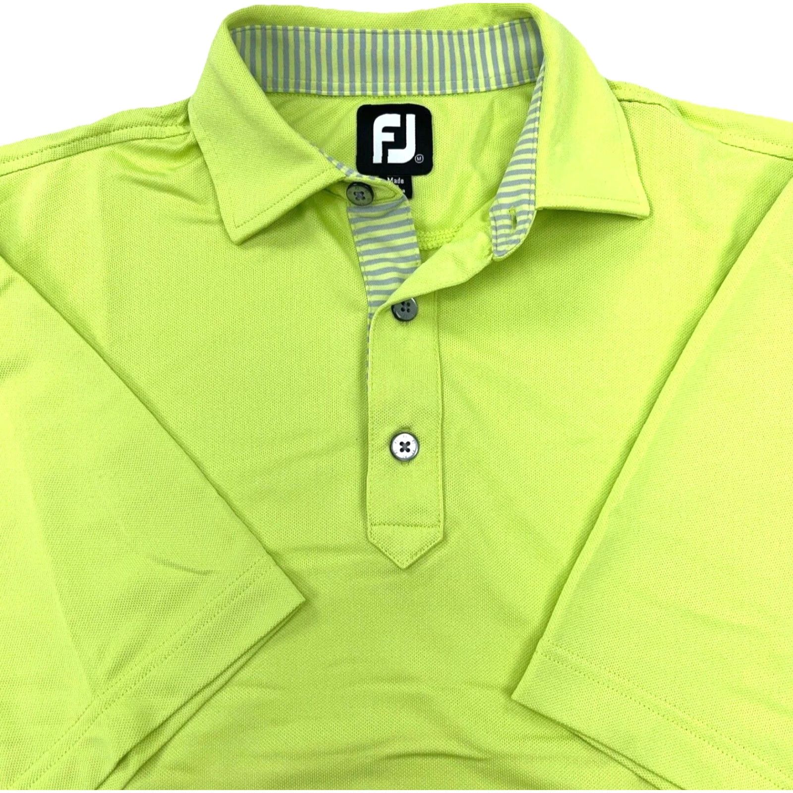 Footjoy FootJoy Polo Shirt Men M Green Performance Golf Wicking Quick Dry Lime Shirt Mens Short Sleeve Polo Size US M / EU 48-50 / 2 - 2 Thumbnail