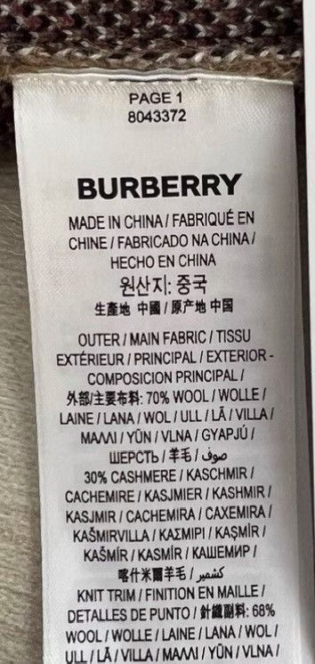 Burberry Burberry Brown Plaid Wool Jacquard Cardigan K12 Size S / US 4 / IT 40 - 8 Thumbnail