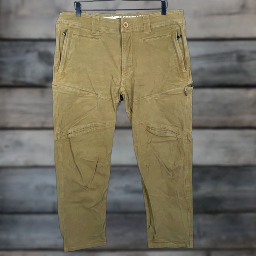 Vintage VIKTOS Contractor AF Pants Men's 38 x 32 Green Chino Workwear Pockets Stretch Flat Front Zip Fly Mid Rise Regular Inseam 30" Size US 38 / EU 54 - 1 Thumbnail