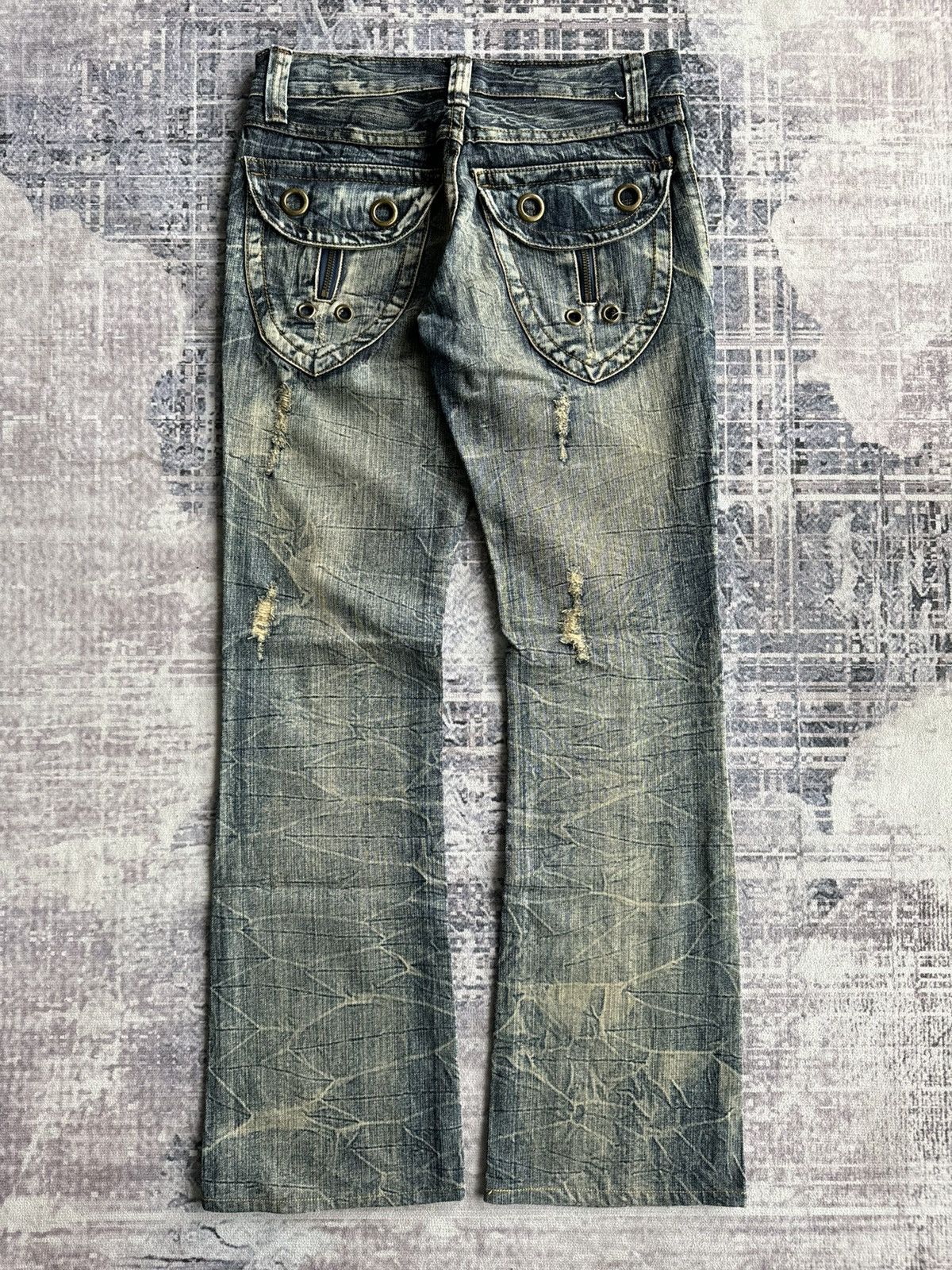 semanticdesign Y2K Vintage Semantic design Punk Flared Denim / ifsixwasnine Size US 29 - 2 Thumbnail