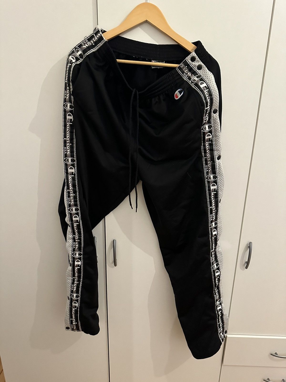 Champion Champion Jogginghose Hose Size L Vintage Track Knopfhose Size US 42 / EU 58 - 3 Thumbnail