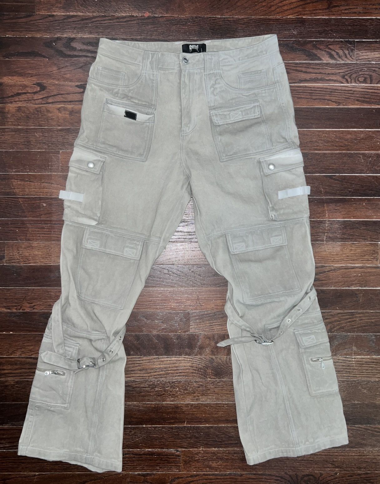 Revenge REVENGE BONDAGE HEAVY CANVAS PANT WASHED TAUPE Size US 34 / EU 50 - 1 Thumbnail