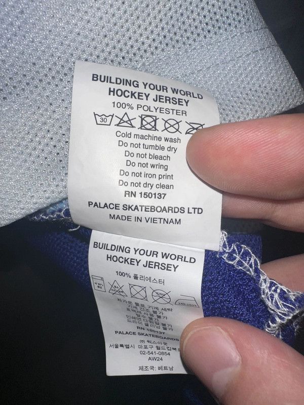 Palace Palace Building Your World Hockey Jersey – Blue – Rare XXL Size US XXL / EU 58 / 5 - 9 Thumbnail