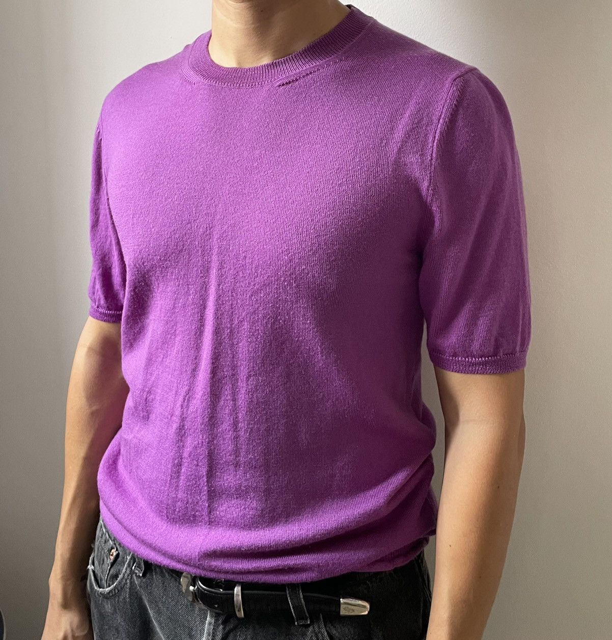Comme des Garcons SHIRT Purple Wool tee shirt Size US L / EU 52-54 / 3 - 2 Thumbnail
