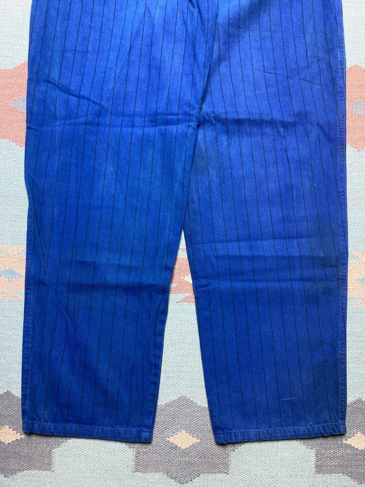 JNCO × Vintage 90s y2k baggy jeans pinstripe hip hop skater tapered 35x30 Size US 35 - 2 Thumbnail