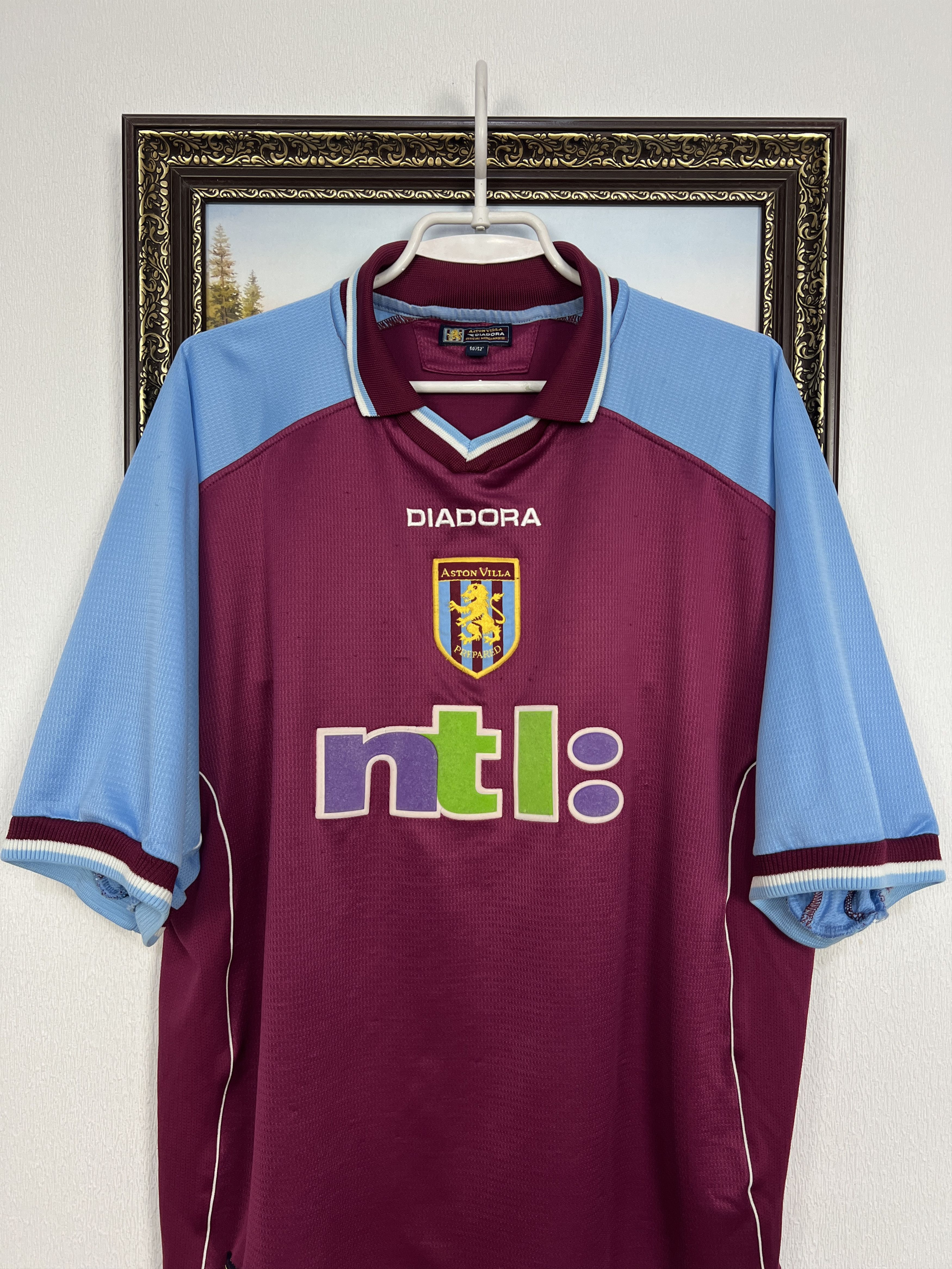 Aston Villa Home football shirt 2000 Soccer Diadora Jersey