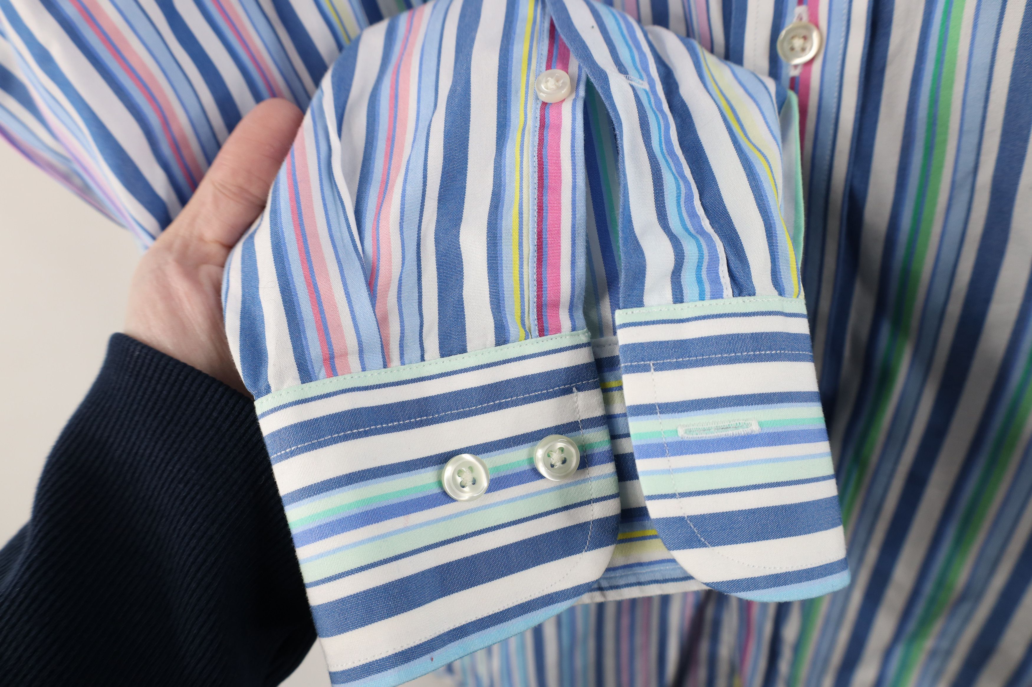 Lands' End Vintage 90s Lands End Striped Collared Button Down Shirt Size US M / EU 48-50 / 2 - 4 Thumbnail