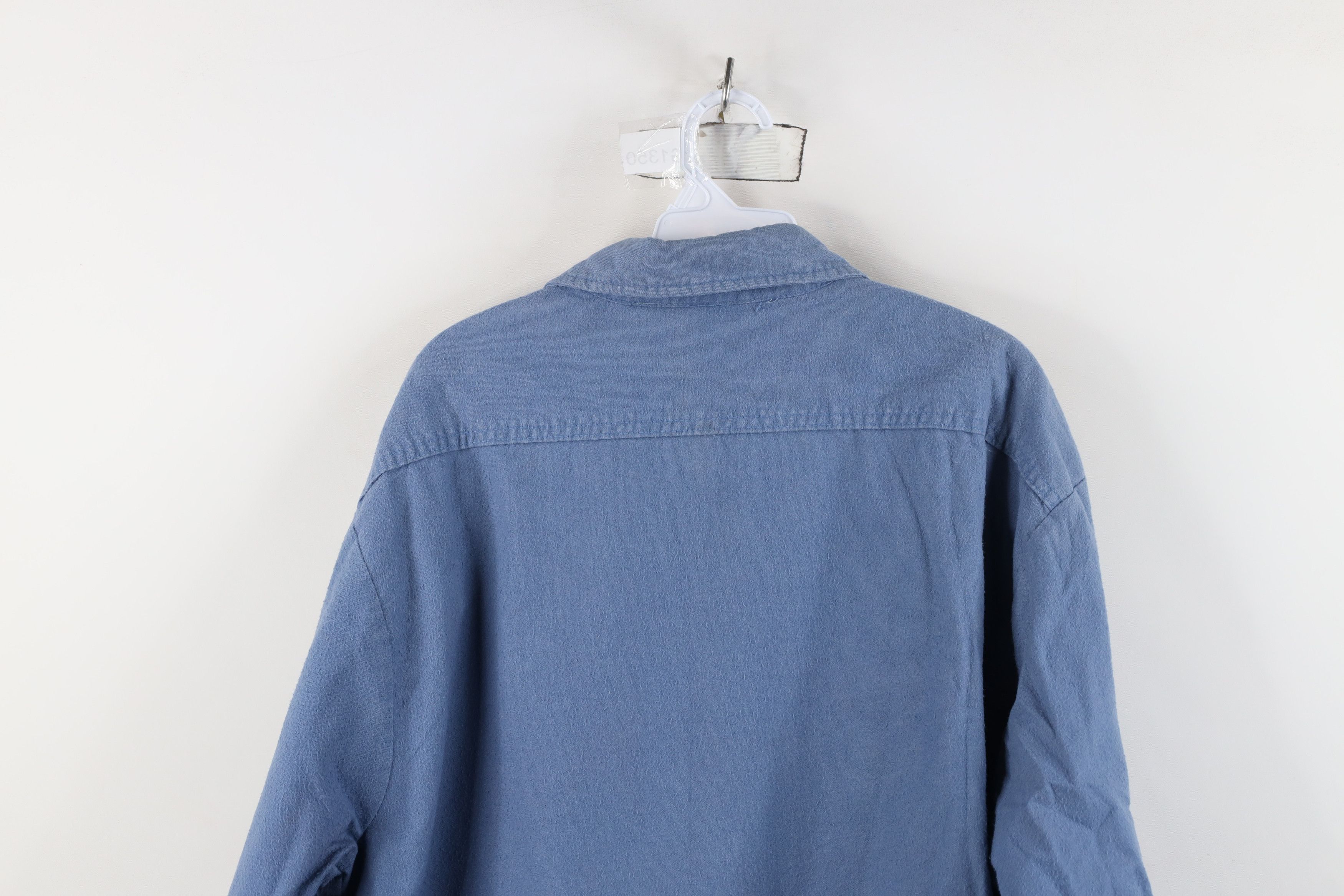 FiveBrother Vintage 90s Five Brother Chamois Cloth Button Shirt Blue USA Size US XXL / EU 58 / 5 - 13 Thumbnail