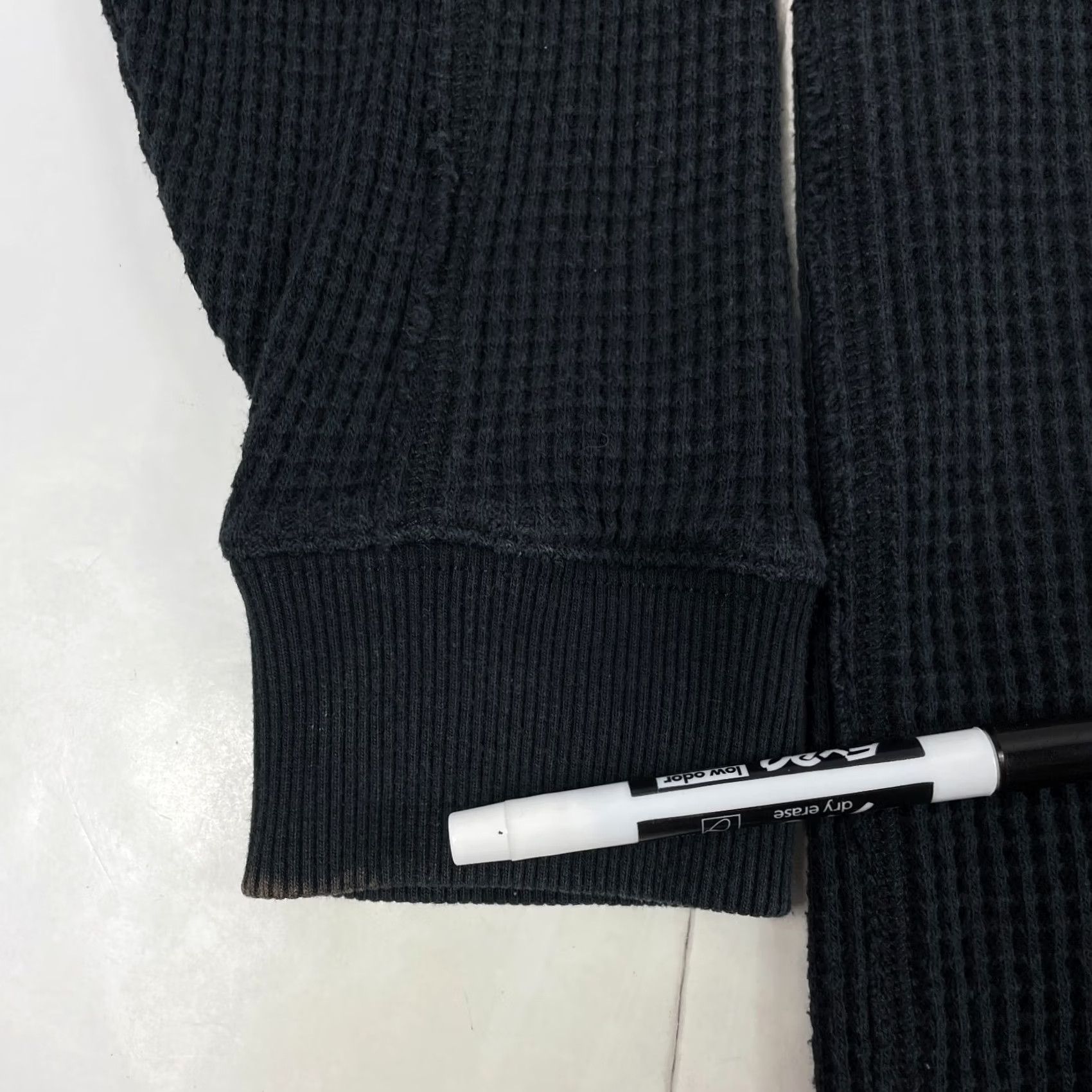 Vintage Aerie Sweater Womens Small Black Thermal Waffle Knit Long Sleeve Pullover Casual Workwear Knit Crew Neck Pullover Fall Winter Womens Size S / US 4 / IT 40 - 6 Thumbnail