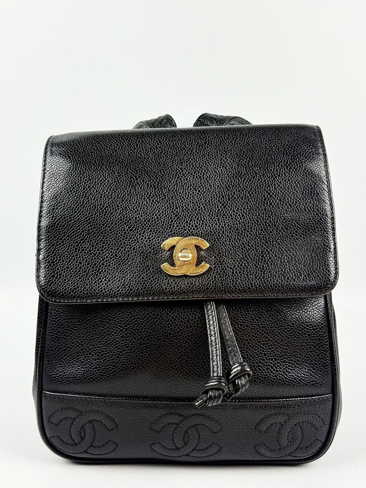 Chanel Chanel - Lagerfeld - 1994 - Triple CC - Mini Caviar Backpack Size ONE SIZE - 1 Thumbnail