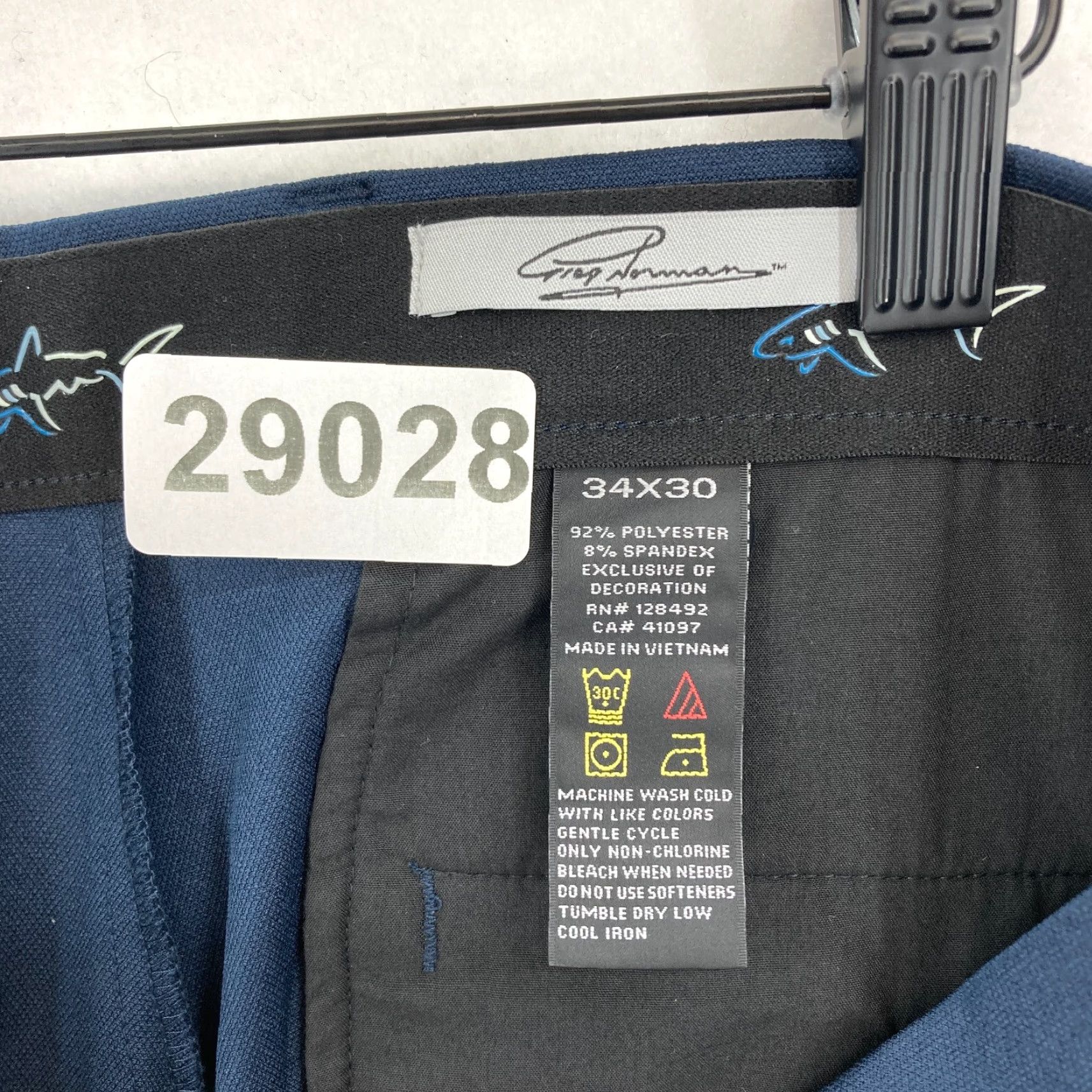 Vintage Greg Norman Travel Pants Mens 34x30 Dark Blue Stretch Moisture Wick Golf Preppy Pants Size US 34 / EU 50 - 4 Thumbnail