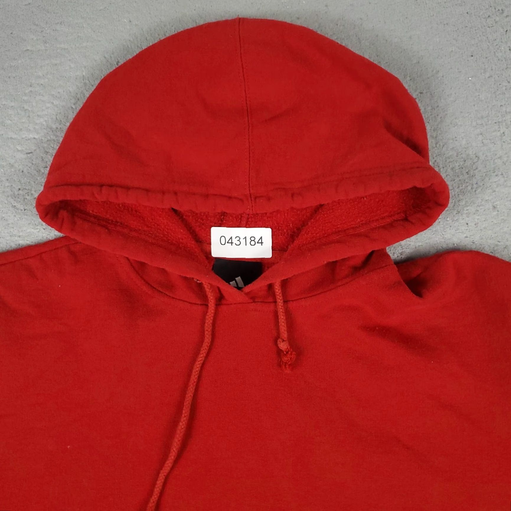 Adidas Adidas Hoodie Mens Medium Red Pullover Knit Sweatshirt with Logo, Mock Neck, Drawstring, Pockets, All Seasons, Sports, Casual, Regular Fit Size US M / EU 48-50 / 2 - 2 Thumbnail