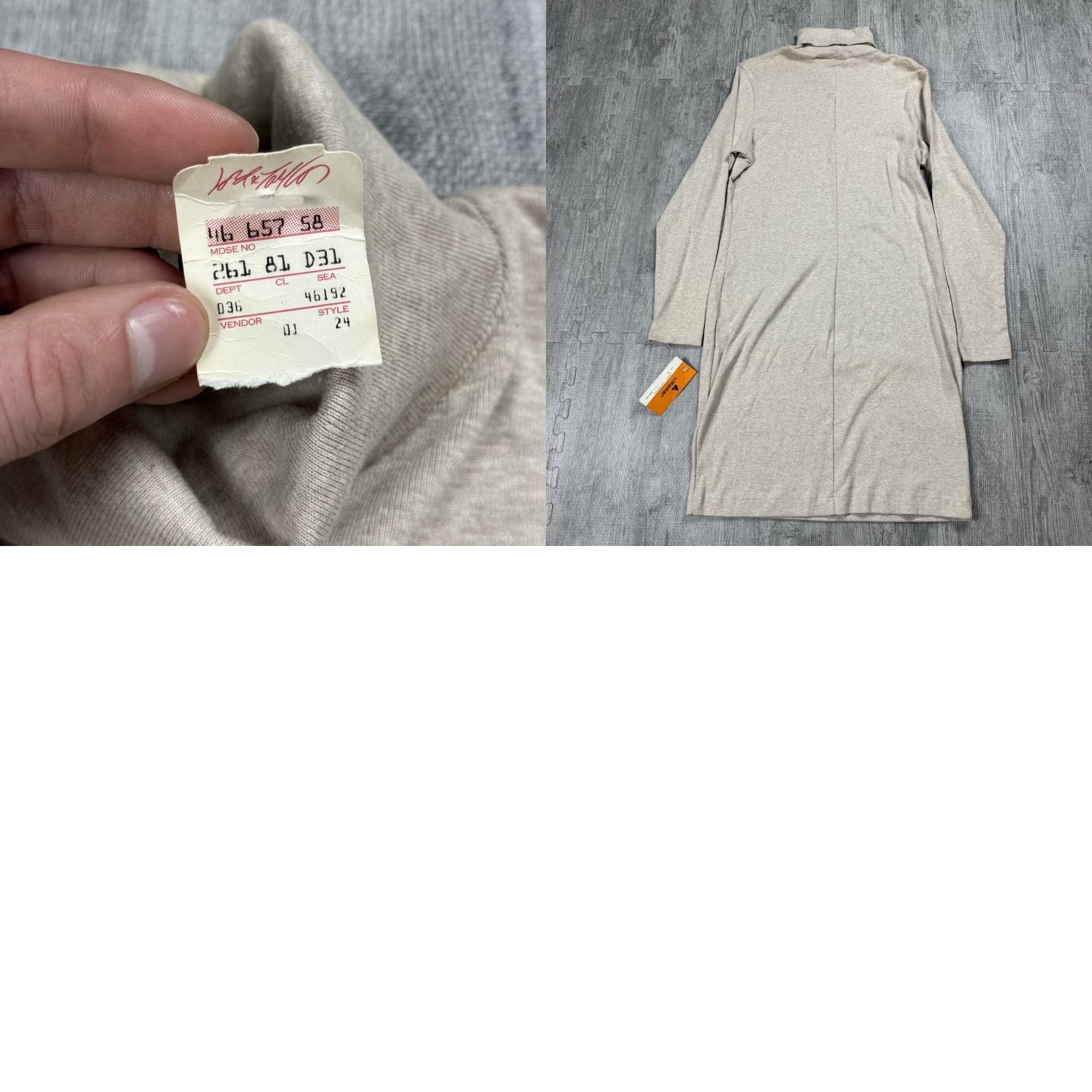 Liz Claiborne VINTAGE Liz Claiborne Dress Adult M Beige Solid Knit Turtleneck Long Sleeve 90s Womens Size M / US 6-8 / IT 42-44 - 8 Thumbnail