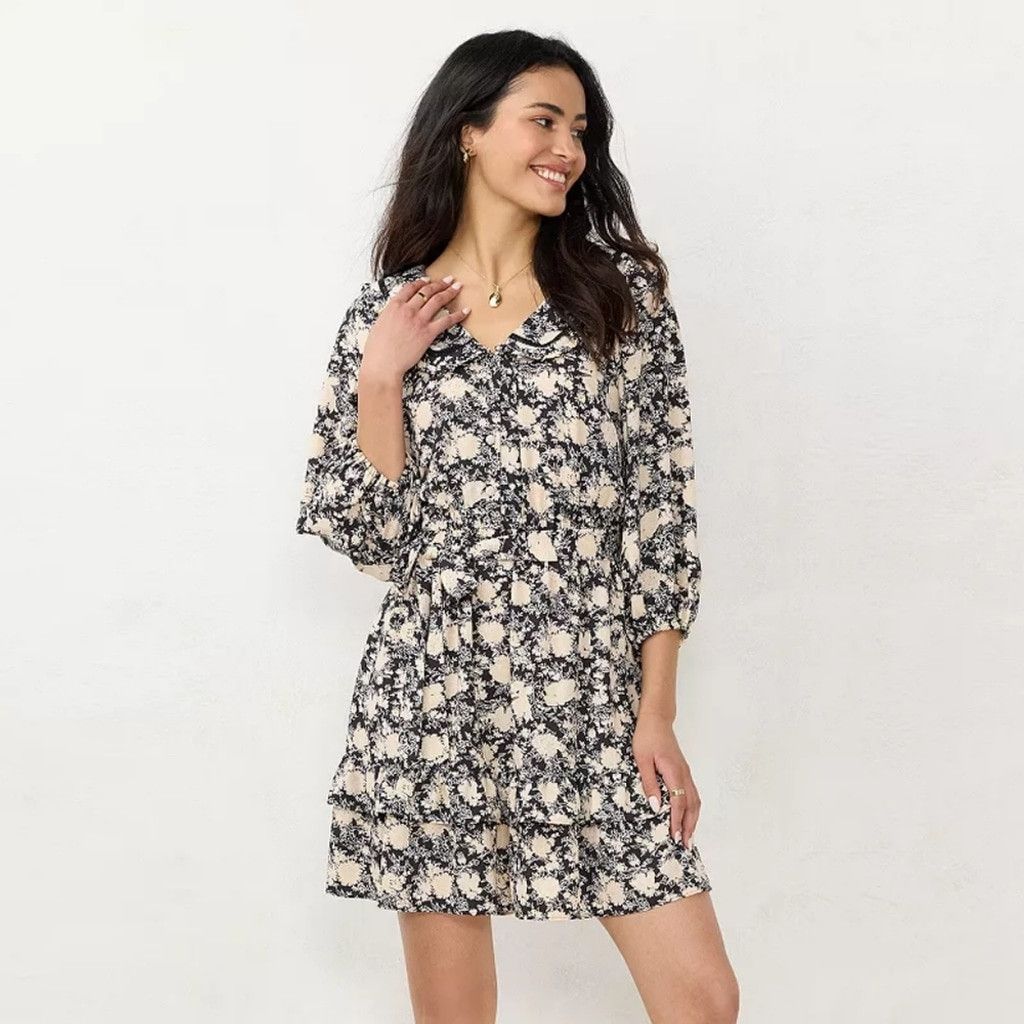 Lauren Conrad NWT LC Lauren Conrad Ruffle Chiffon Shirt Dress Size XS / US 0-2 / IT 36-38 - 1 Thumbnail
