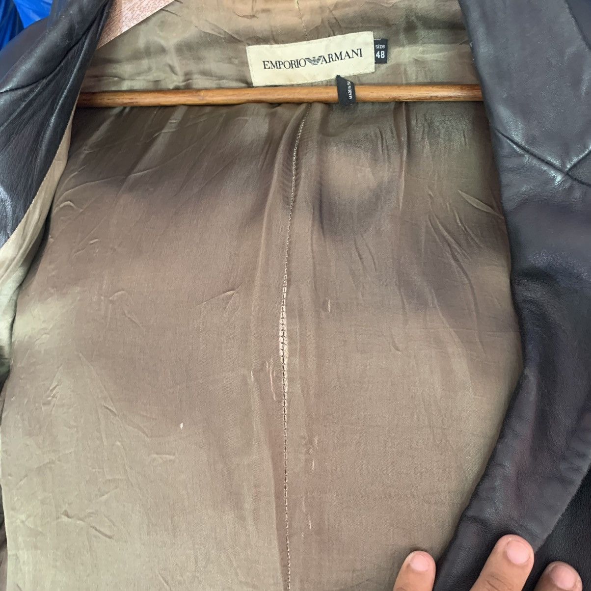 Emporio Armani 🔥🔥EMPORIO ARMANI COLLECTION LEATHER JACKET Size US M / EU 48-50 / 2 - 11 Thumbnail