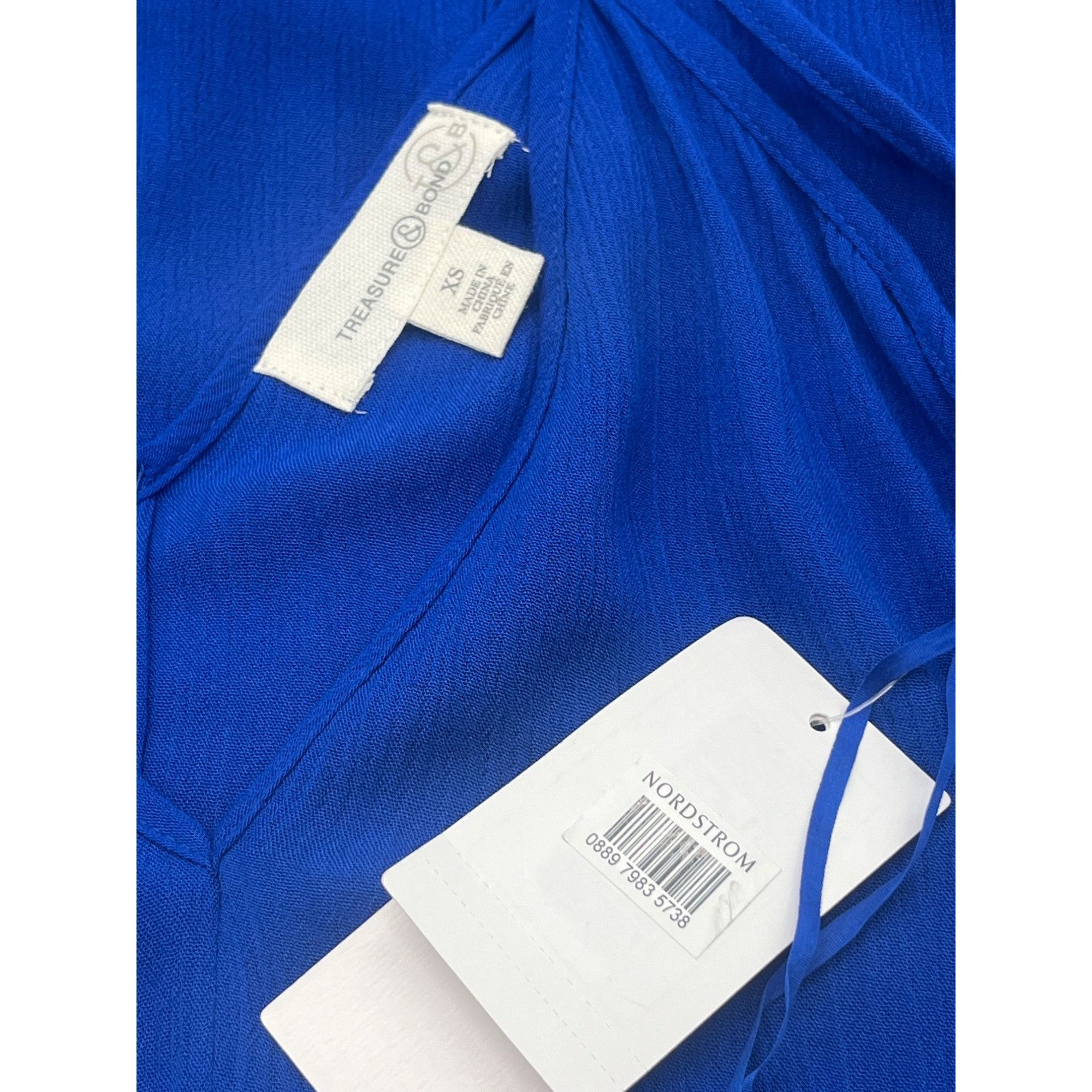 Treasure & Bond Treasure & Bond Woven Favorite Maxi Dress Blue Surf, XS Size XS / US 0-2 / IT 36-38 - 14 Thumbnail