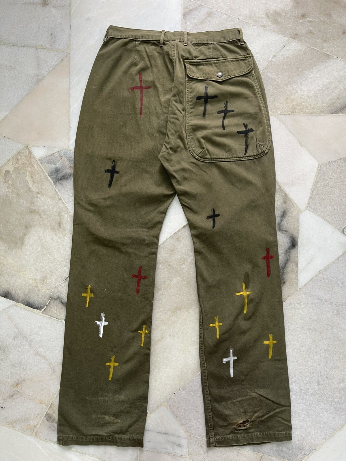 Kapital Kapital Army Green Custom Cross Pants Size US 30 / EU 46 - 8 Thumbnail