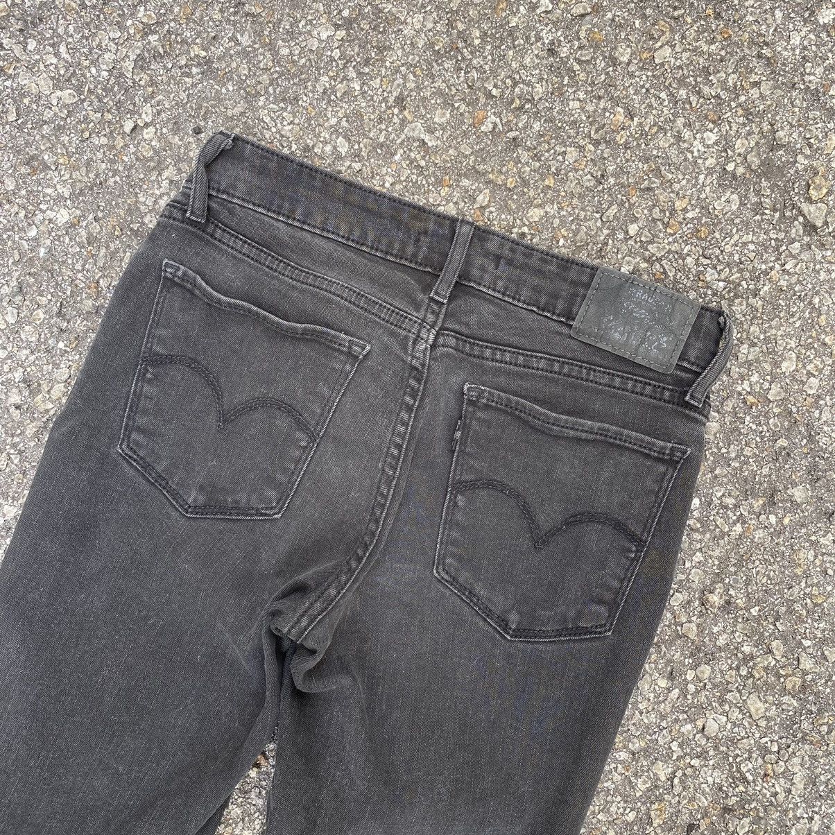 Beauty Beast Kapital Style Levis 711 Skinny Skeleton Bones Denim Jeans Size 26" / US 2 / IT 38 - 9 Thumbnail