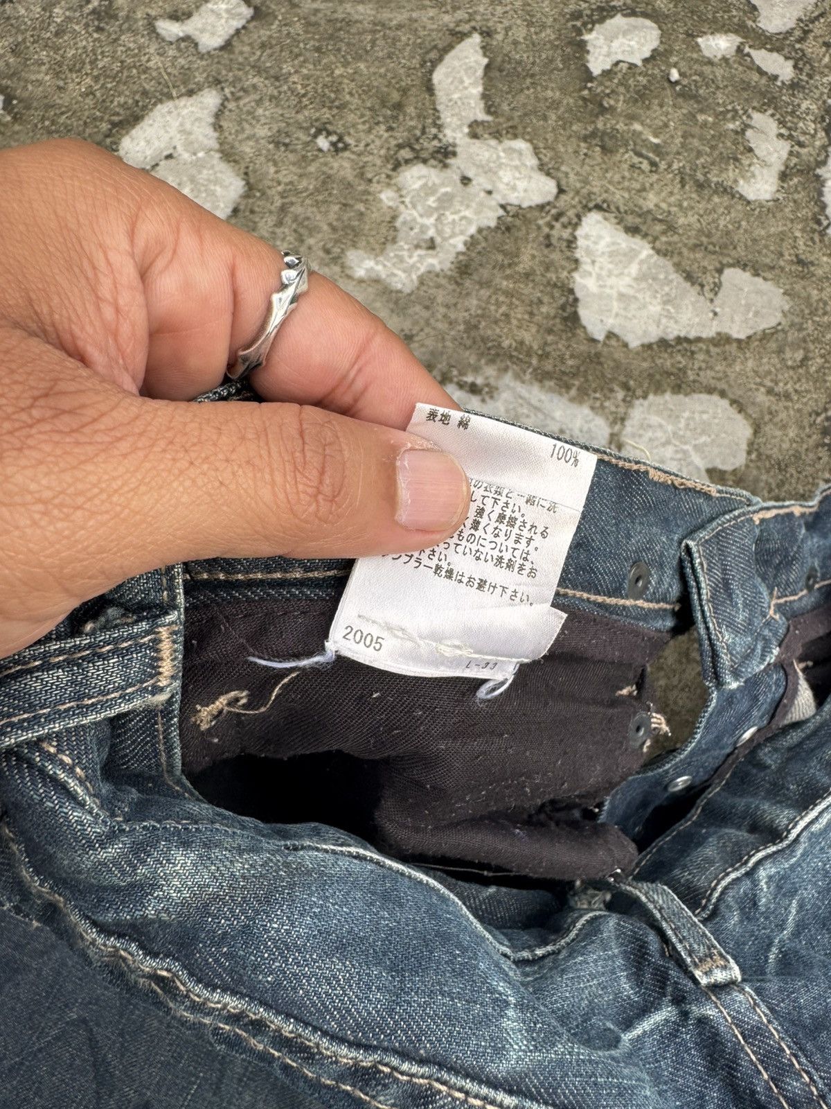 Rick Owens Rare Rick Owens Slab Denim Washed Waxed Black Jeans Size US 30 / EU 46 - 9 Thumbnail