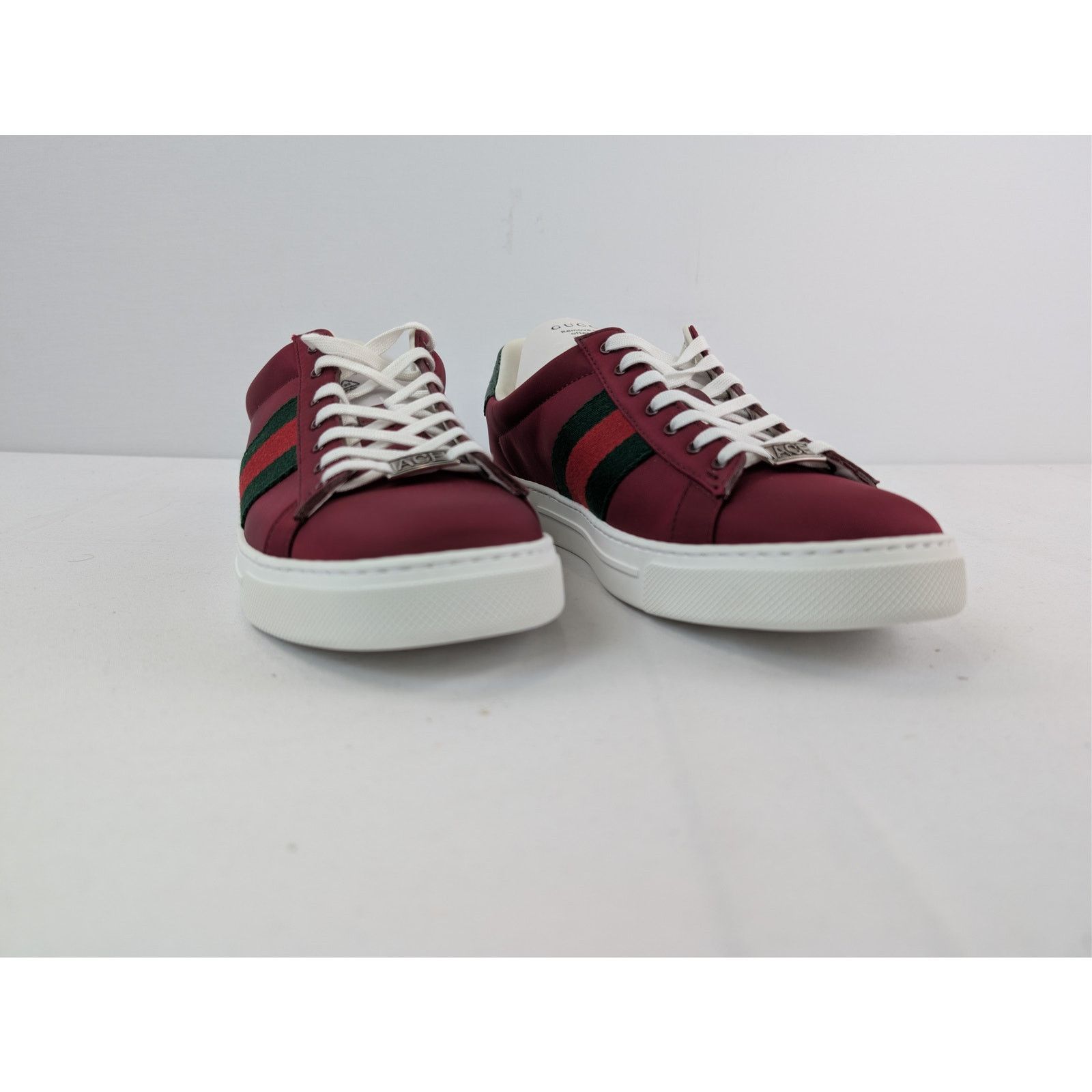 Gucci o1rshd1 Ace leather-trimmed sneakers in Red Size US 9.5 / EU 42-43 - 5 Thumbnail