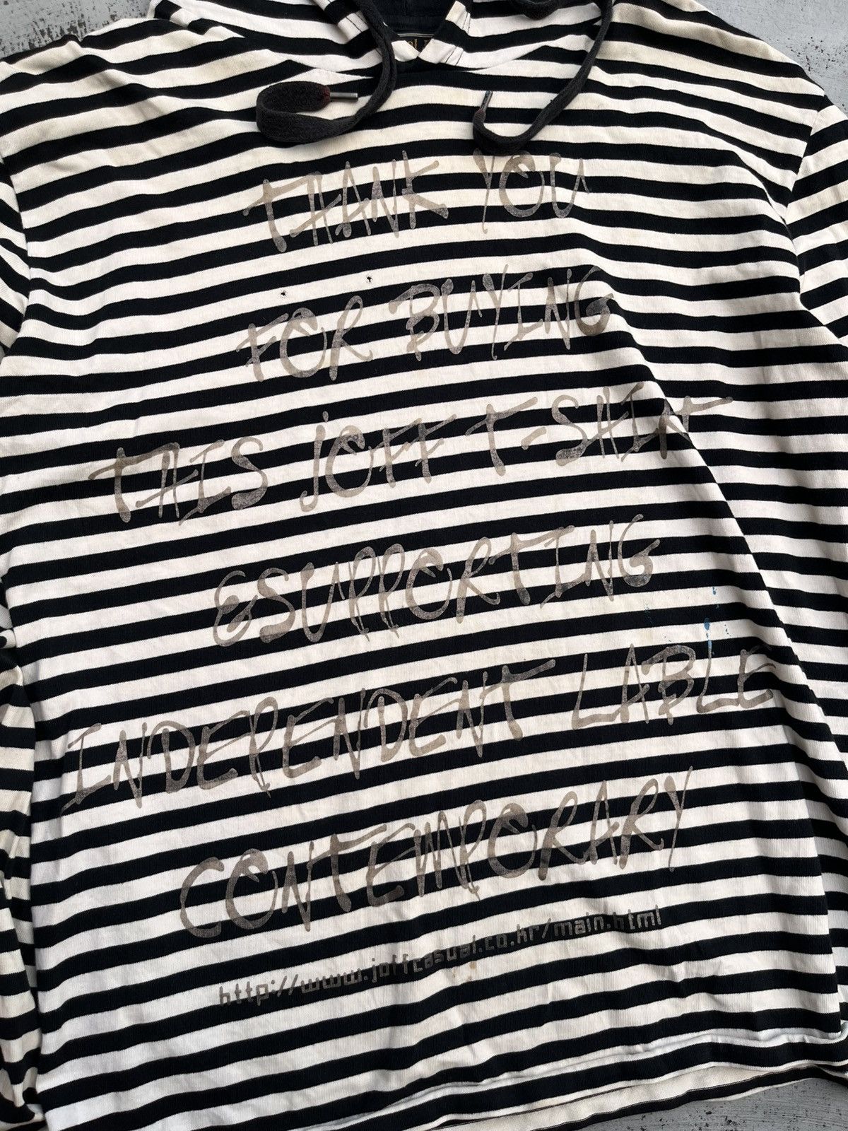 Hysteric Glamour Y2K Rational Joff Poem Stripe Hoodie Punk Size US S / EU 44-46 / 1 - 5 Thumbnail