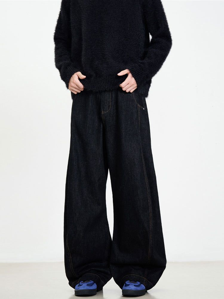 Japanese Brand × Jean Vintage wide-leg silhouette machete versatile straight jeans Size US 32 / EU 48 - 5 Thumbnail