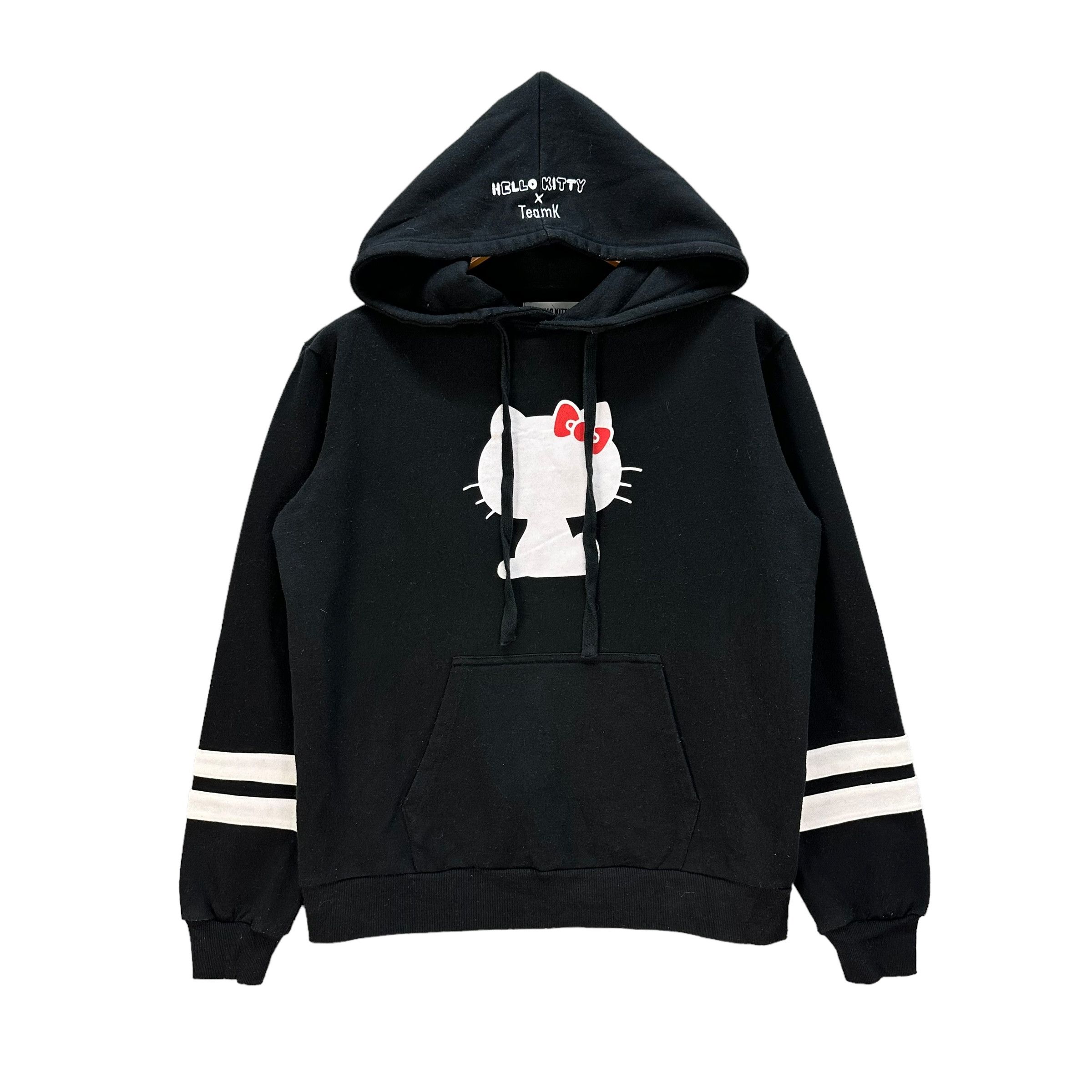 image of Hello Kitty X Teamk Big Logo Pullover Hoodies 9062-53 in Black, Men's (Size Large)