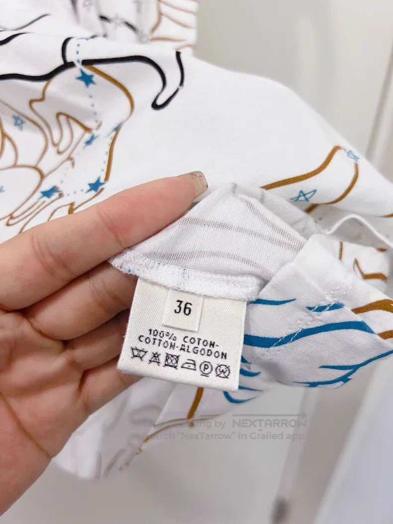 Hermes Hermes Constellation Printed Loose Short Sleeve T-Shirt Size XS / US 0-2 / IT 36-38 - 7 Thumbnail