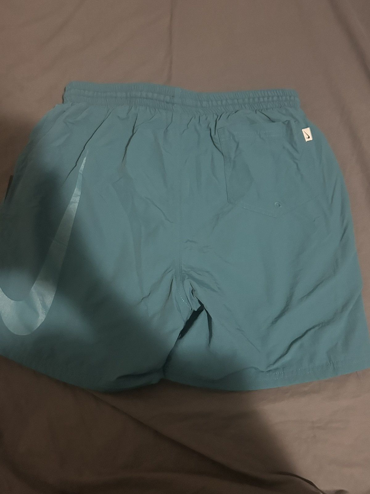 Nike × Vintage Blue / Cyan Nike swoosh swim shorts Size US 30 / EU 46 - 3 Thumbnail