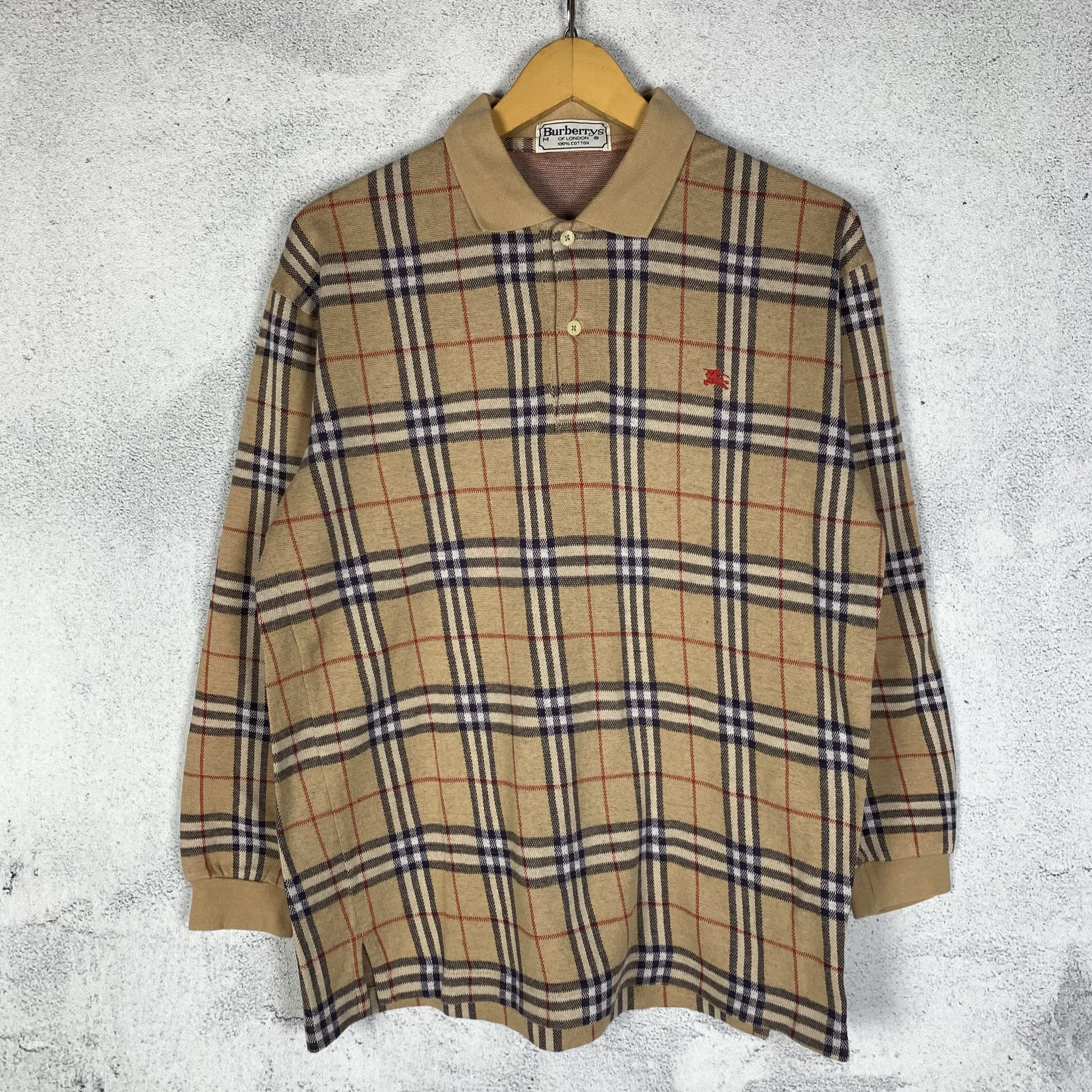 Burberry 90s Check L/S Polo Shirt