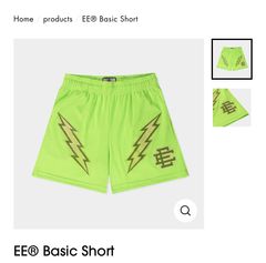 Eric Emanuel EE Basic Lightning Bolt Short Yellow/Purple/Pink Men's - FW20  - US
