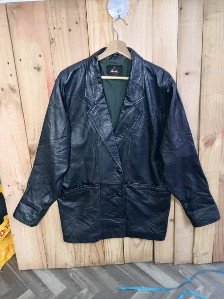 ALAIN DELON × Vintage Alain Delon Black Leather Jacket Size US L / EU 52-54 / 3 - 1 Thumbnail