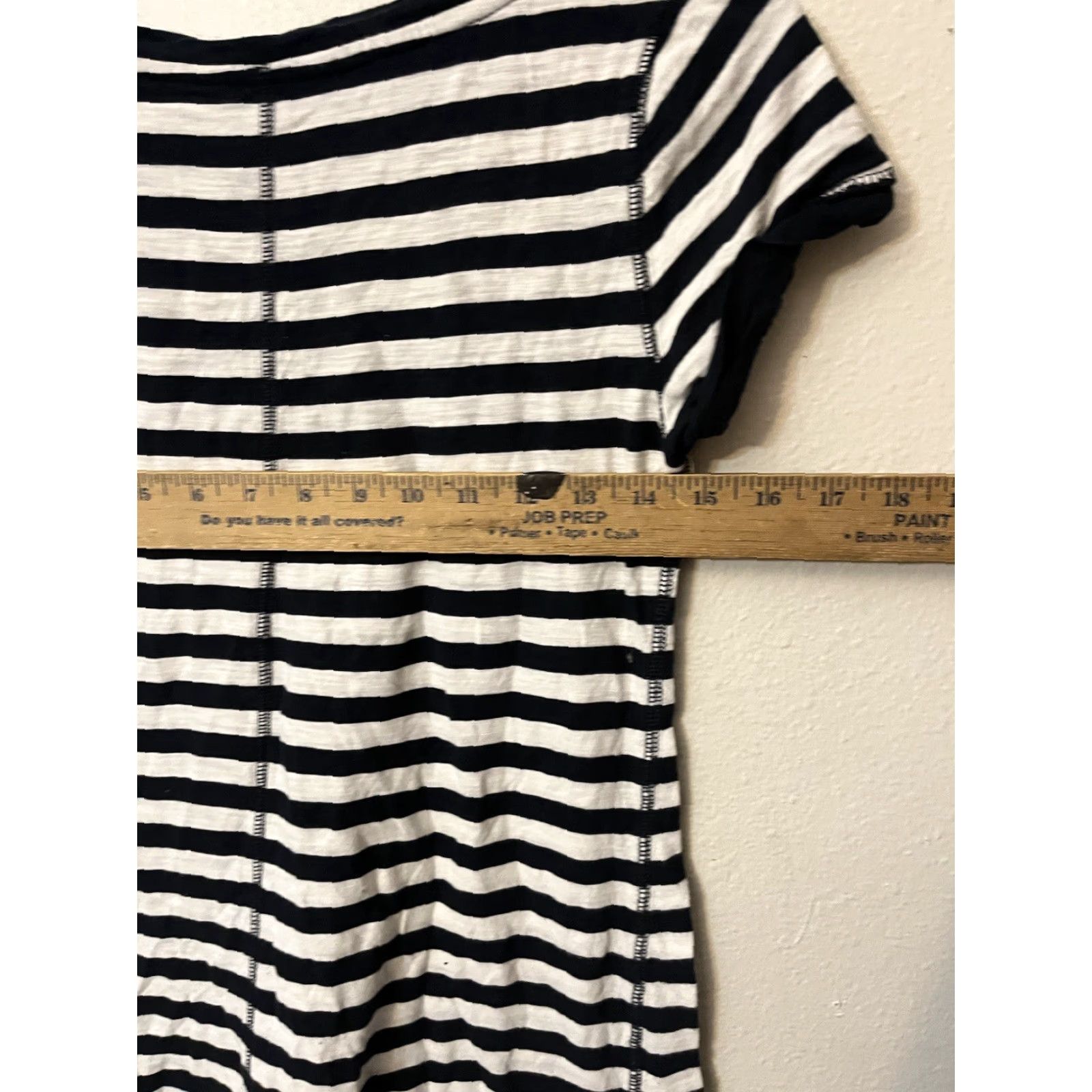 Banana Republic VINTAGE Banana Republic Mini Dress Womens Small Short Sleeve Black Striped Casual Party/Cocktail Size S / US 4 / IT 40 - 4 Thumbnail