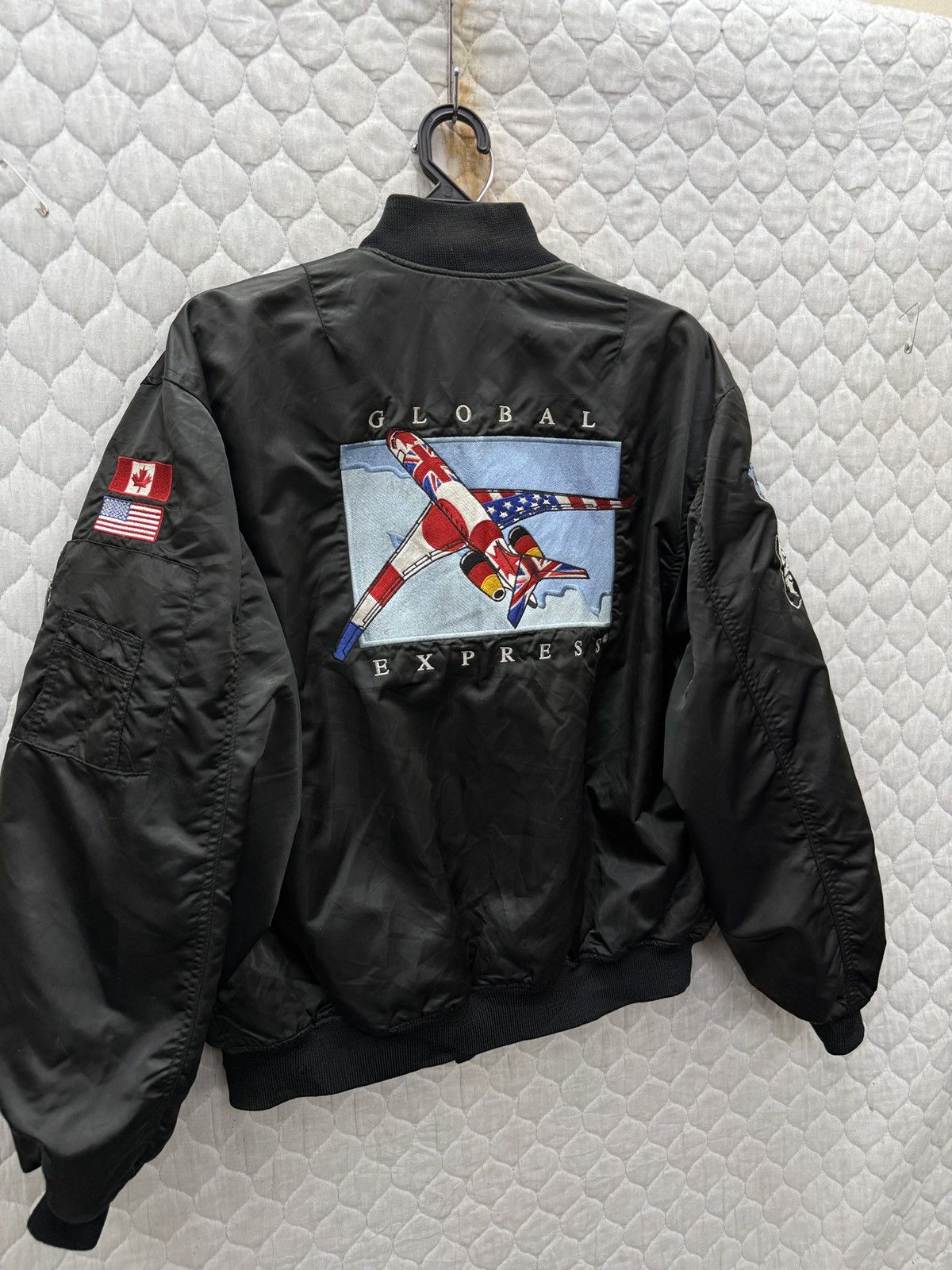 Vintage 🔥🔥🔥STEALS VINTAGE ADD IMPACT GLOBAL EXPRESS BOMBER JACKET Size US M / EU 48-50 / 2 - 5 Thumbnail