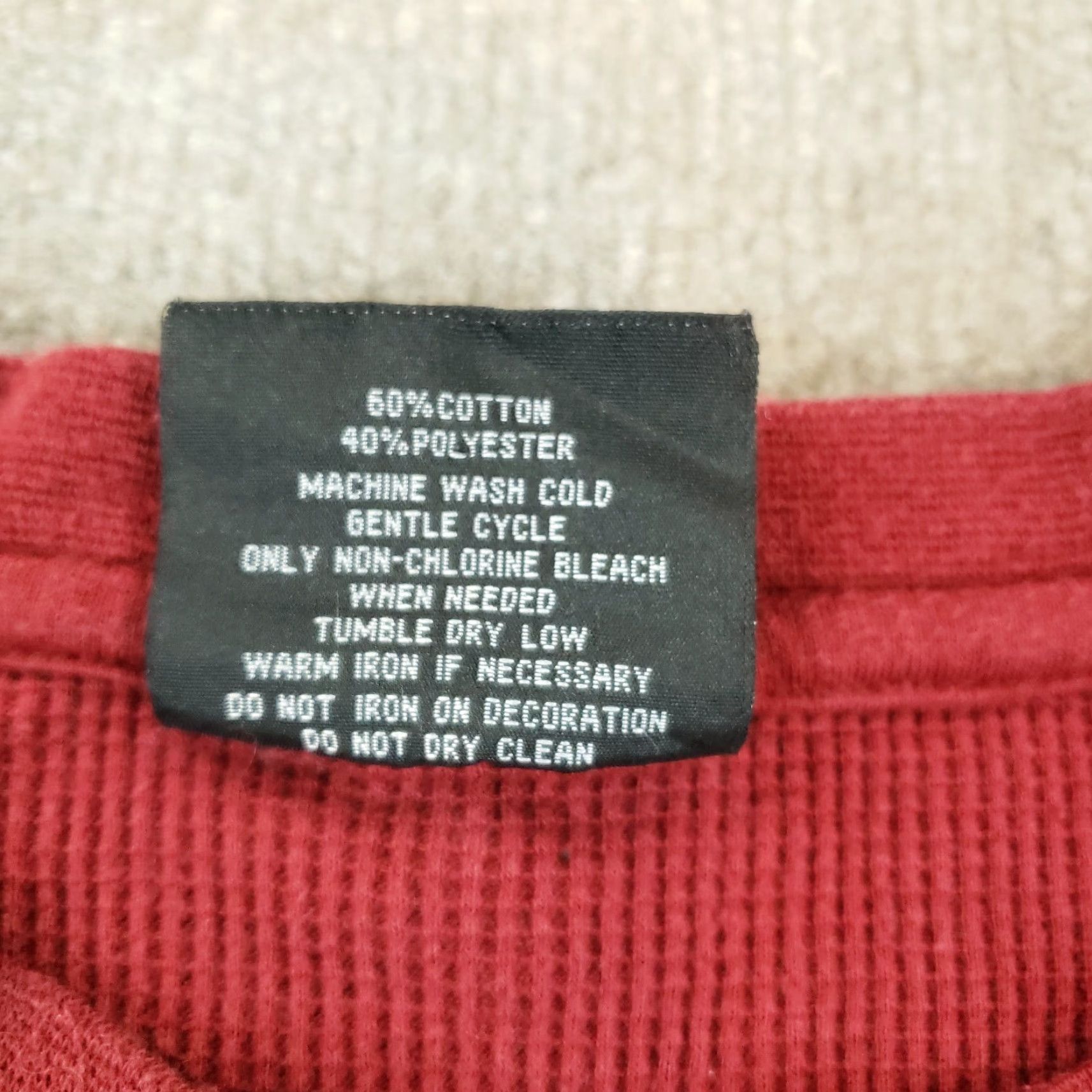 Southpole Southpole Shirt Mens Large Red Crew Neck Long Sleeve Thermal Waffle Knit Casual Size US L / EU 52-54 / 3 - 6 Thumbnail