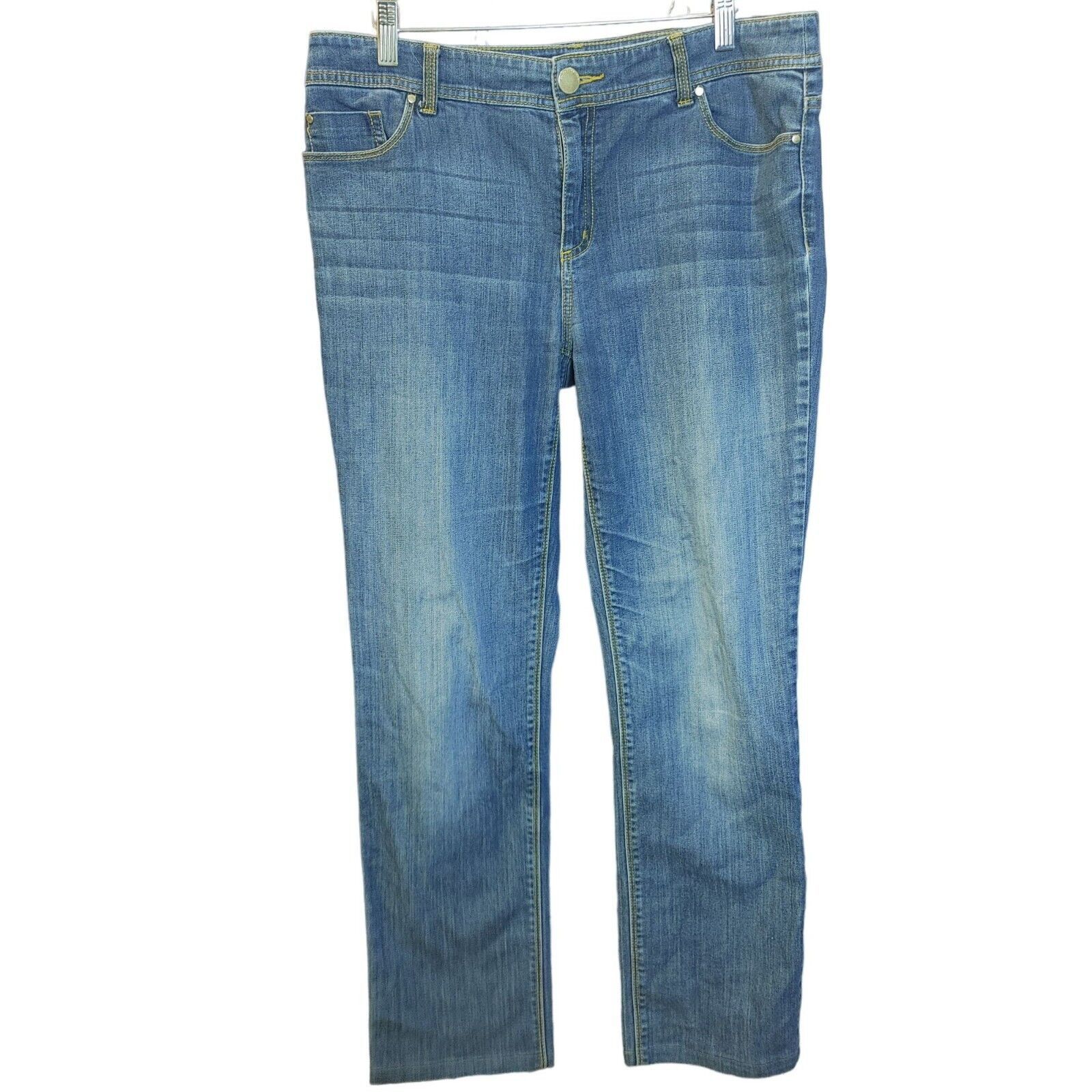 Chicos Chico's Platinum Women's Blue Denim Straight Leg Jeans 1.5 Size 26" / US 2 / IT 38 - 1 Thumbnail