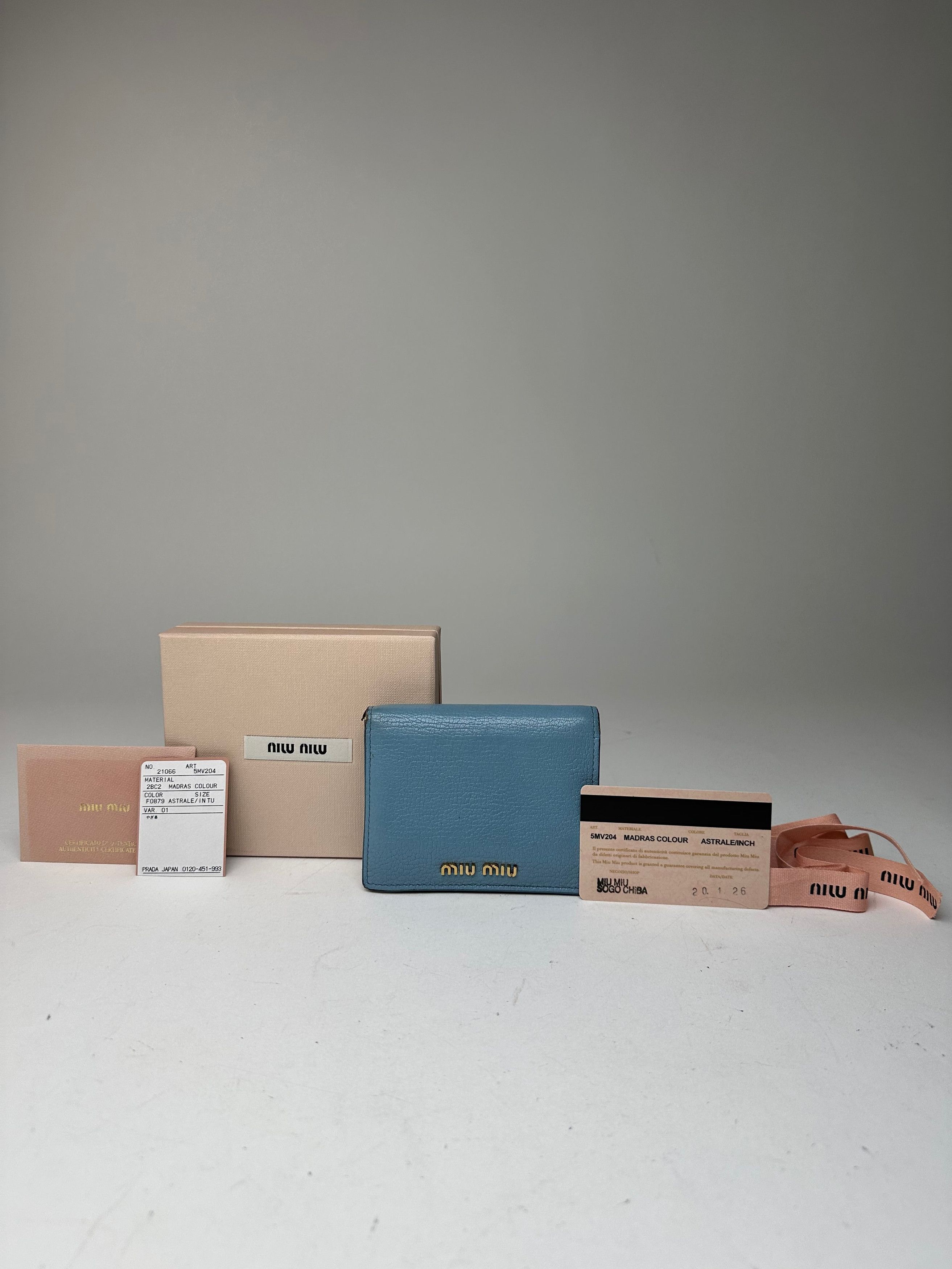 Miu Miu Vintage Leather Wallet Blue Size ONE SIZE - 1 Thumbnail