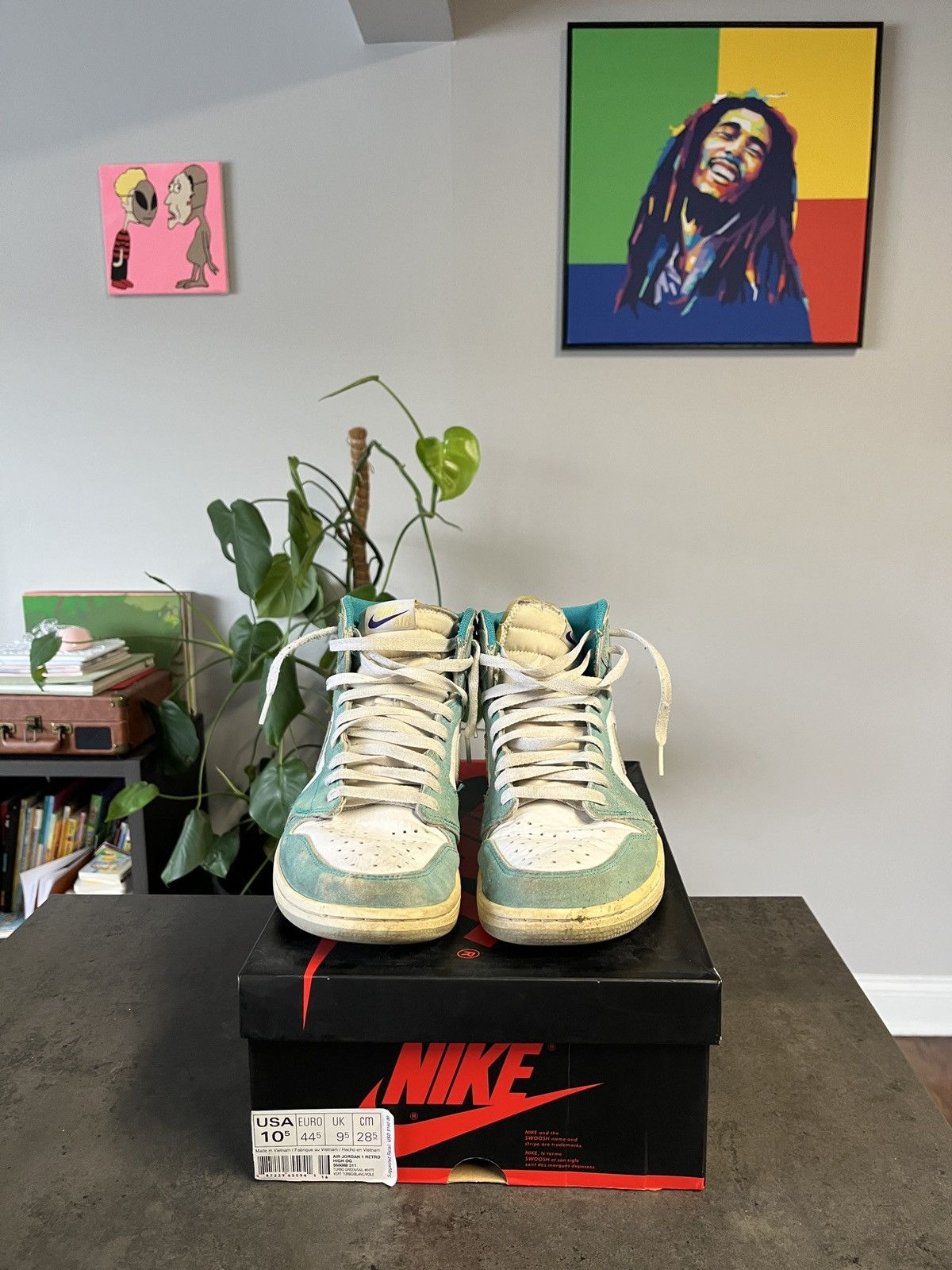 Jordan Brand Jordan 1 Hi Retro Turbo Green Size US 10.5 / EU 43-44 - 2 Thumbnail