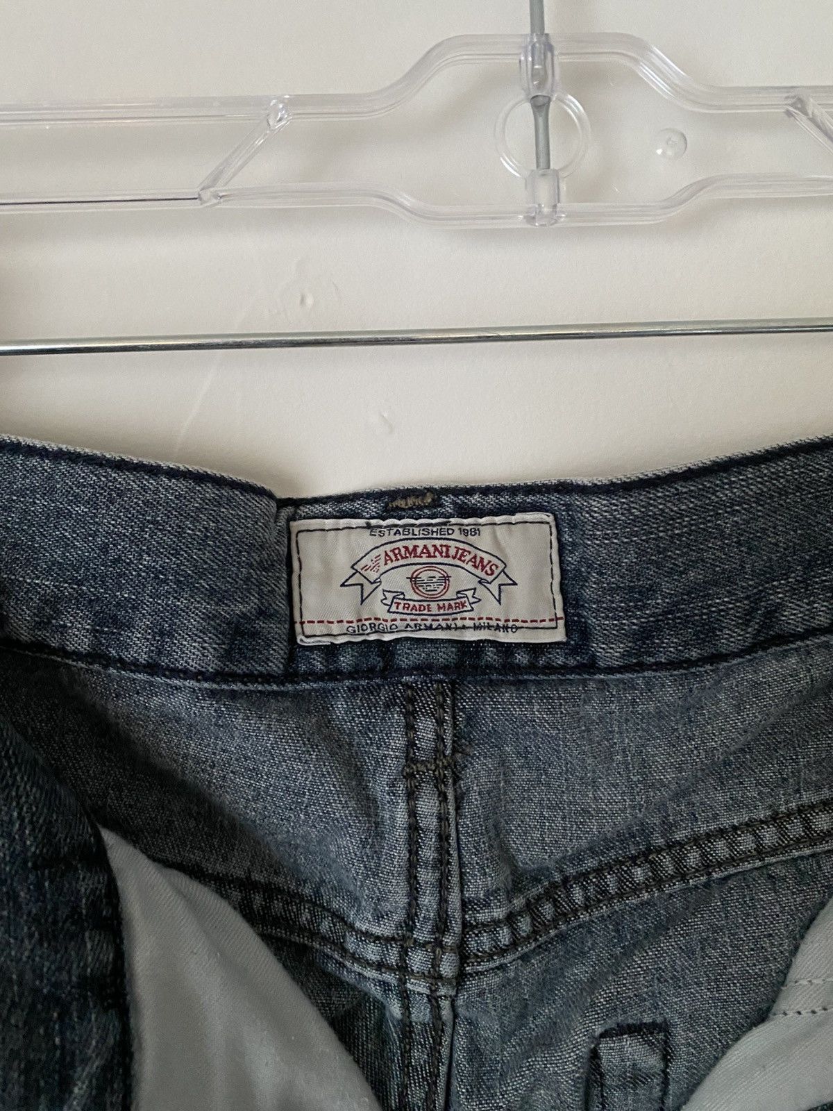 Emporio Armani 90s Vintage Armani Twist Denim Trouser Size US 36 / EU 52 - 3 Thumbnail