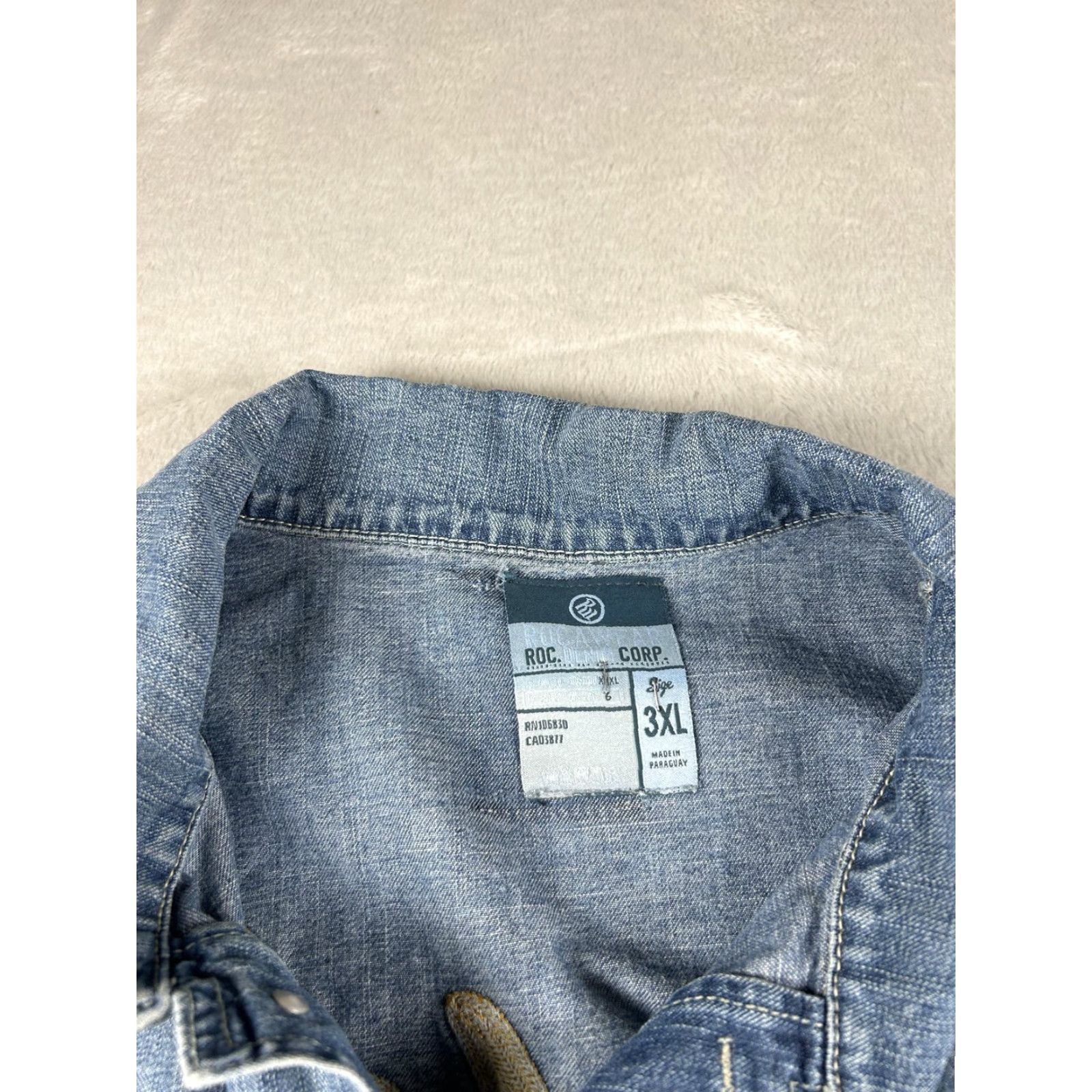Rocawear VINTAGE Rocawear Jacket Mens 3XL Blue Denim Y2K Chore Coat Denim Skater 00s Size US XXL / EU 58 / 5 - 3 Thumbnail