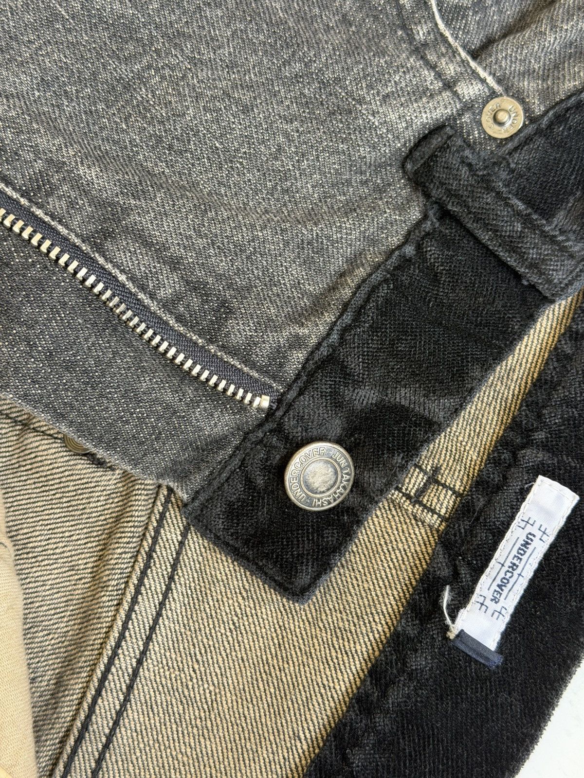 Undercover Undercover AW02 Velour Strip Denim Size US 29 - 10 Thumbnail