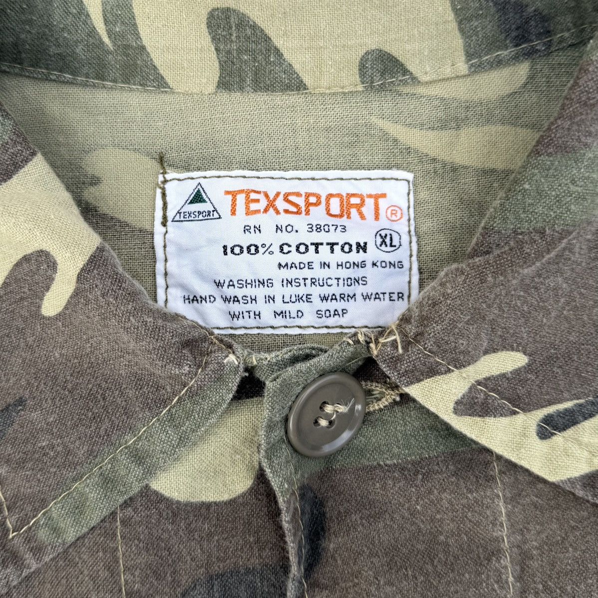 Other Vintage 80s Texsport Hunting Camo Canvas Button Down Shirt Size US XL / EU 56 / 4 - 3 Thumbnail