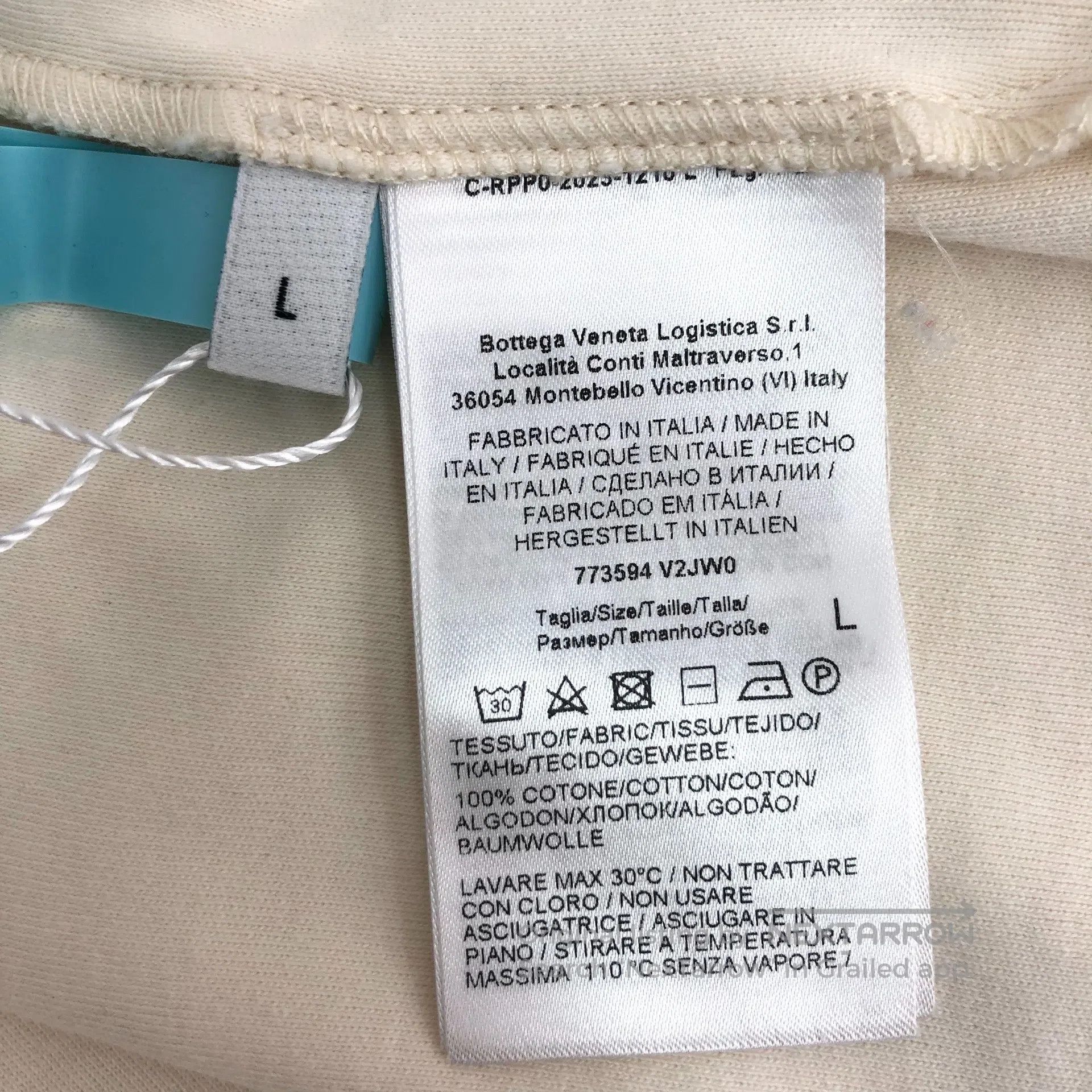 Bottega Veneta Bottega Veneta Nude cotton round-neck long-sleeve knit top Size L / US 10 / IT 46 - 6 Thumbnail