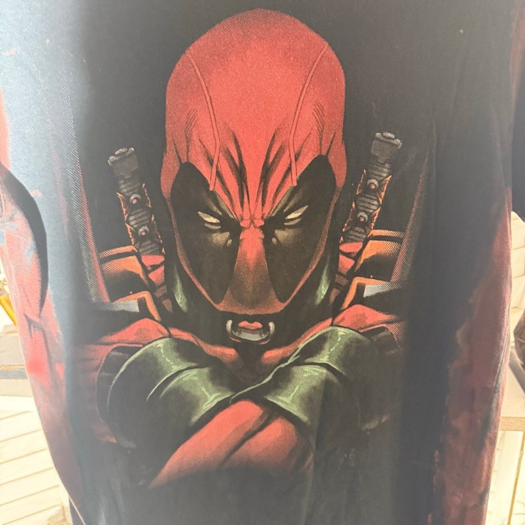 Marvel Comics Marvel Deadpool T-shirt bleached retro style black men's M Size US M / EU 48-50 / 2 - 5 Thumbnail
