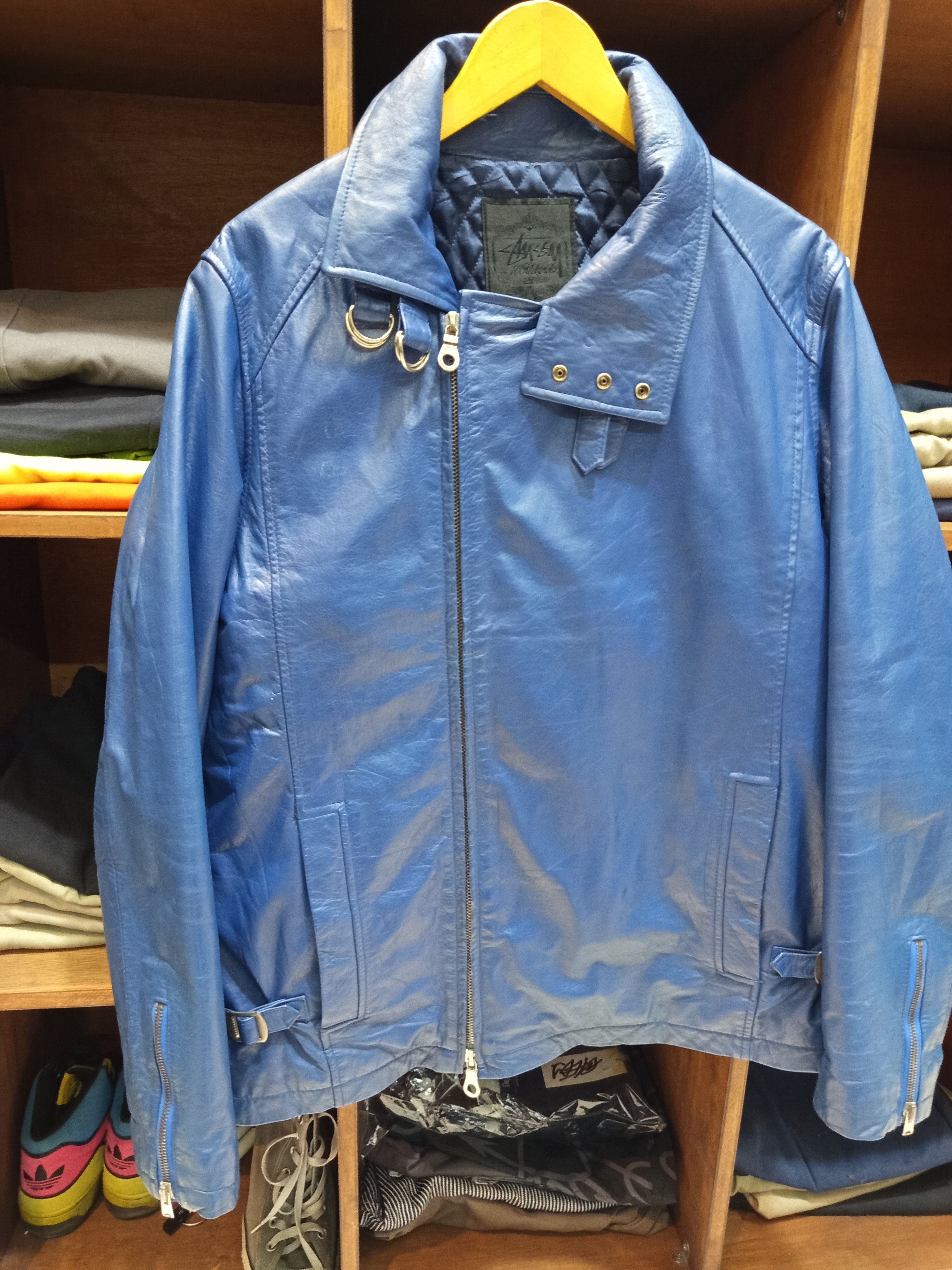 Stussy Y2K Stussy Japan Leather Biker Jacket Size US L / EU 52-54 / 3 - 6 Thumbnail