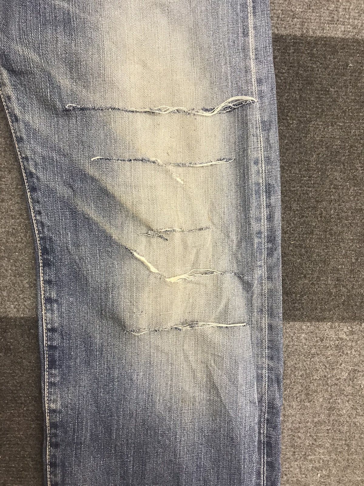 Edwin EDWIN 505 Selvedge Thrashed Distressed Jeans Size US 31 - 4 Thumbnail