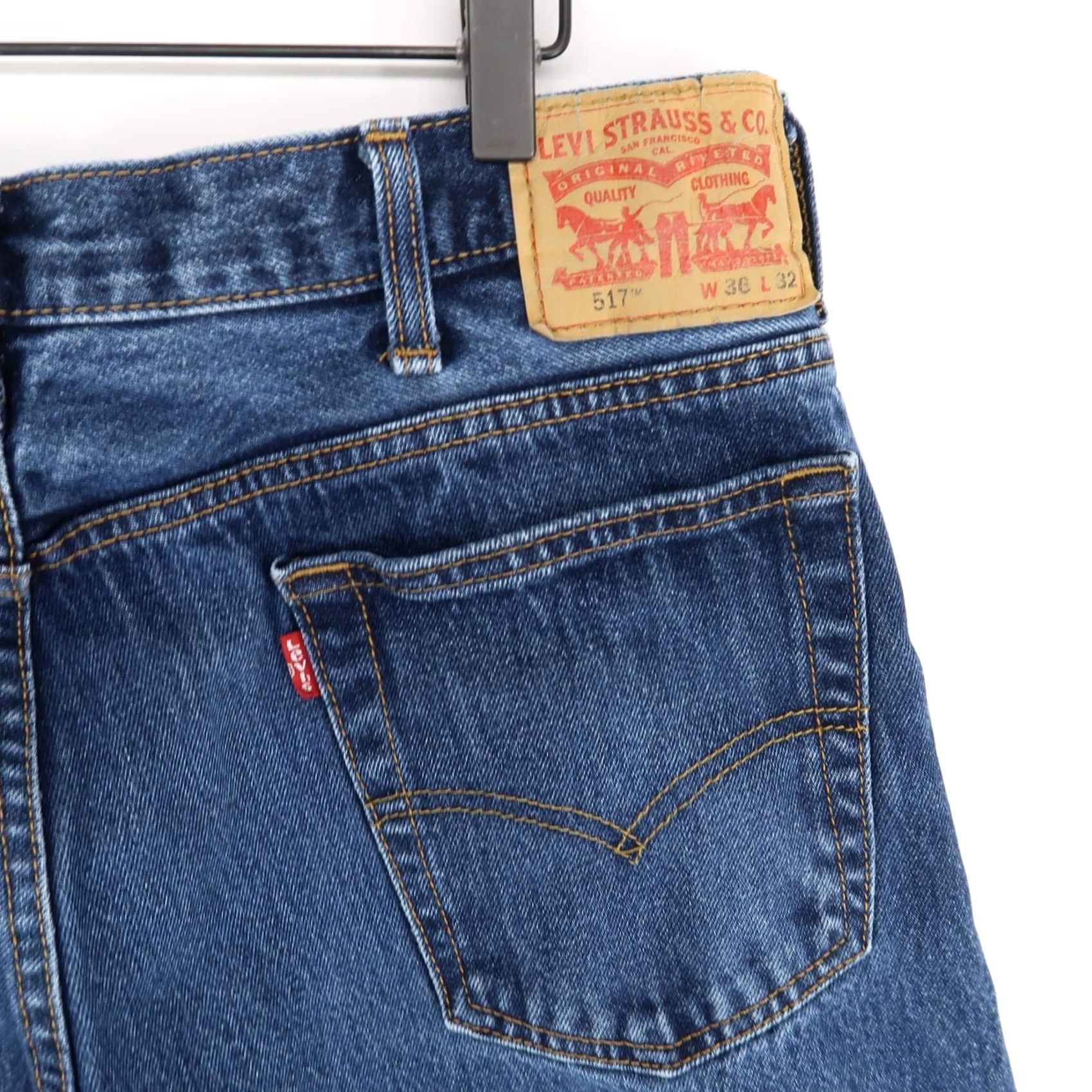 Levi's Levi's 517 Jeans Mens 36x32 Blue Bootcut Slim Denim Zip Fly Size US 36 / EU 52 - 4 Thumbnail