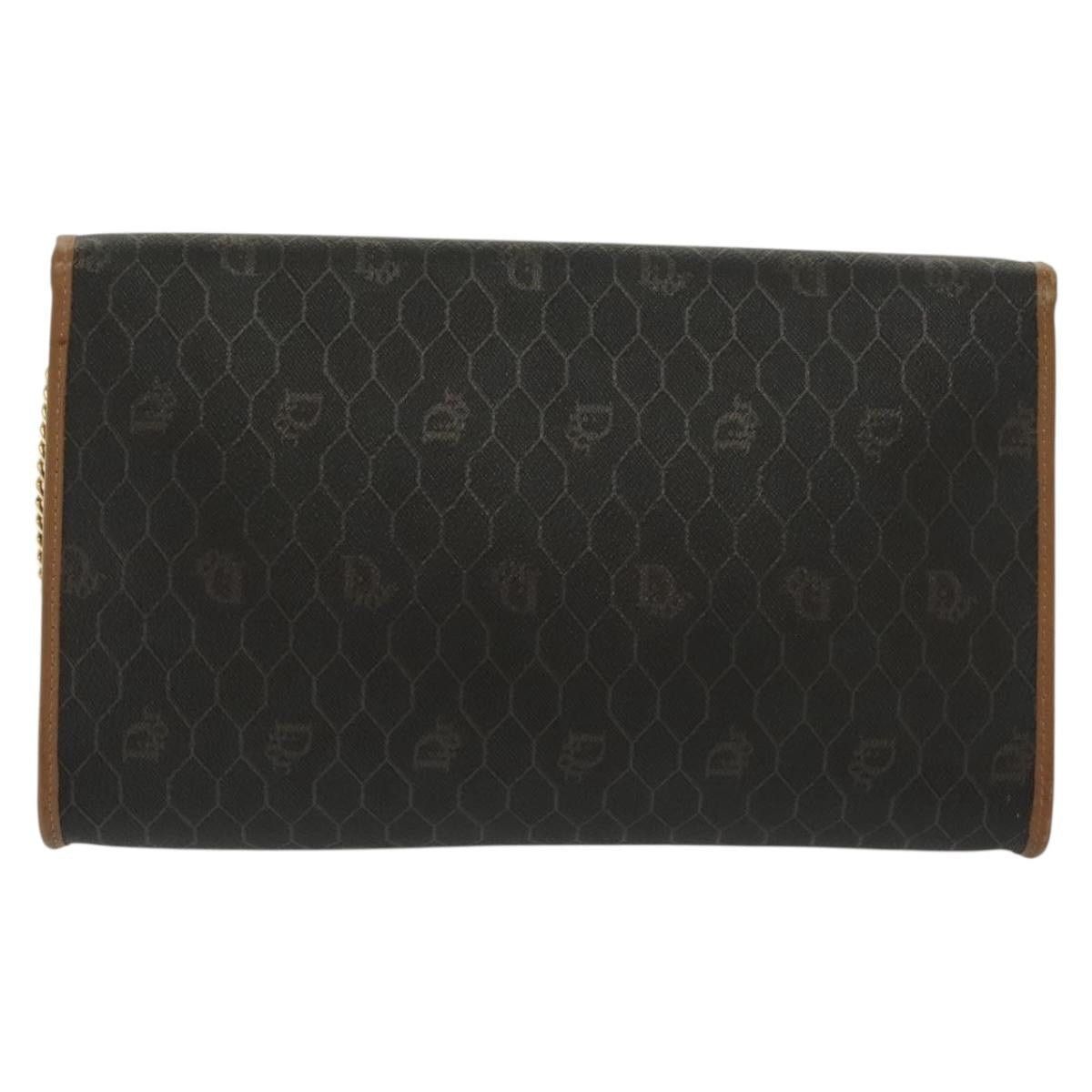 Dior DIOR Honeycomb Canvas Chain Shoulder Bag Pvc Black Gold Size ONE SIZE - 3 Thumbnail
