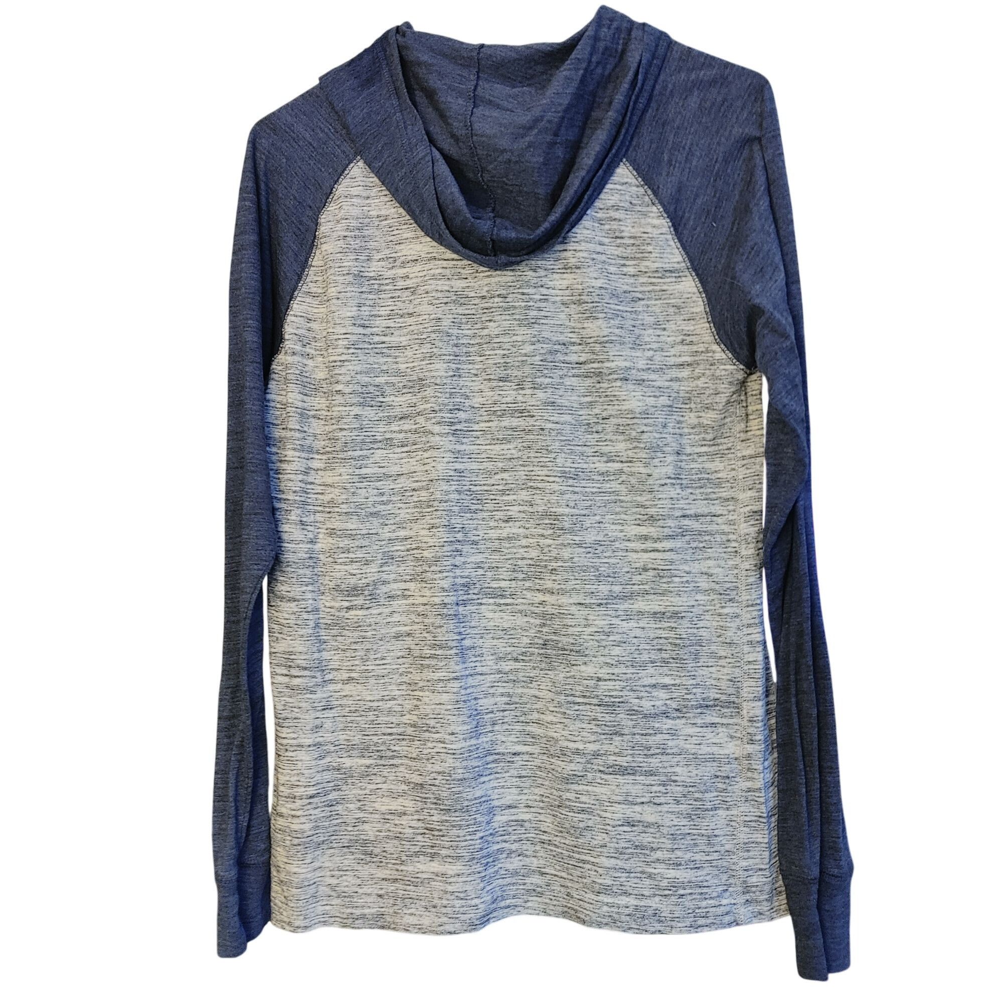 Faded Glory Faded Glory Men's Gray/Navy Long Sleeve 3/4 Button Down Hood Size US S / EU 44-46 / 1 - 2 Thumbnail