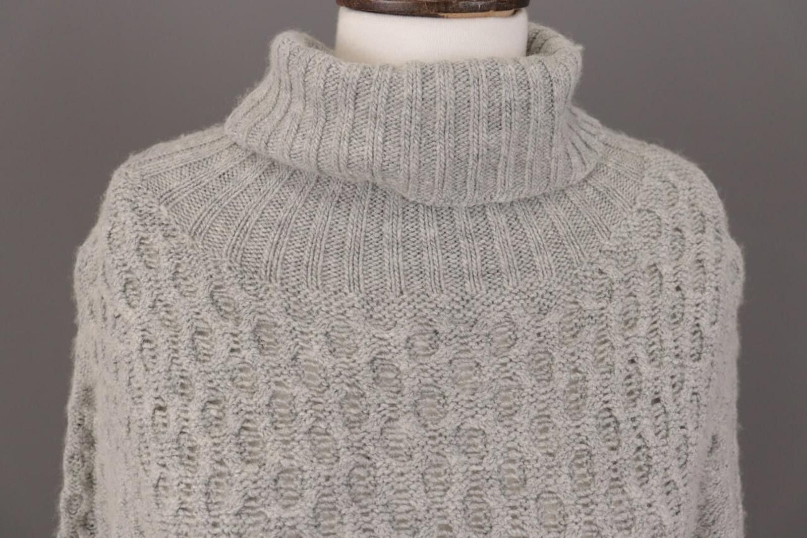 Designer Cop. Copine Madec Pull Gray Linen Sweater Dress Size M Size M / US 6-8 / IT 42-44 - 5 Thumbnail
